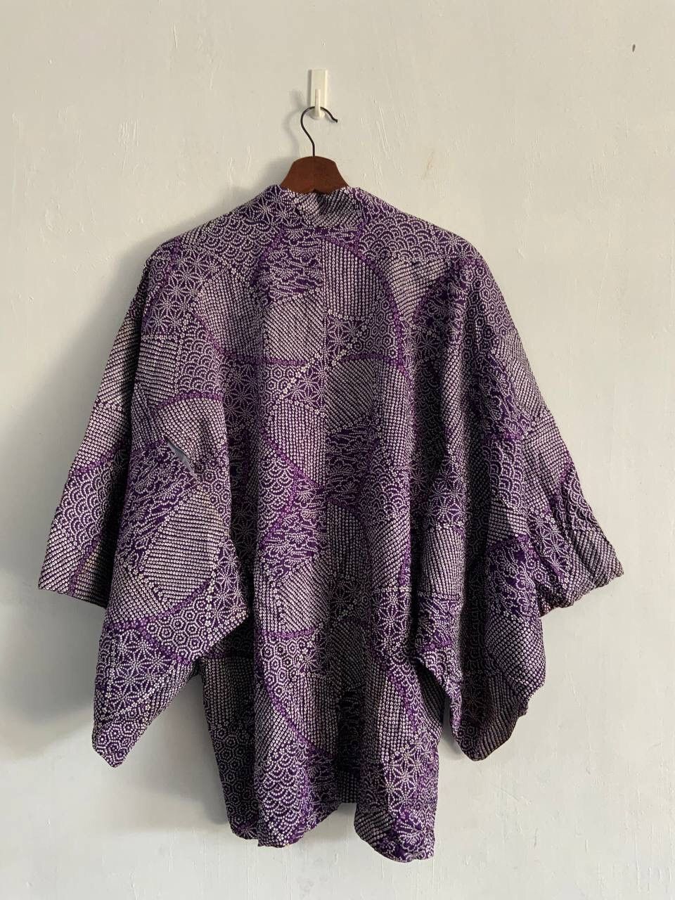 Japanese Brand Vintage Purple Silk Kimono Japan Size US M / EU 48-50 / 2 - 2 Thumbnail