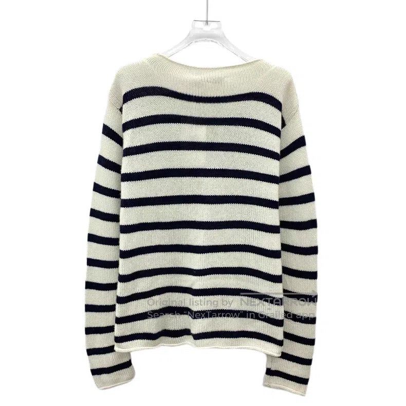 Dior Dior Colour-blocked striped letter cashmere round-neck lon Size S / US 4 / IT 40 - 2 Thumbnail