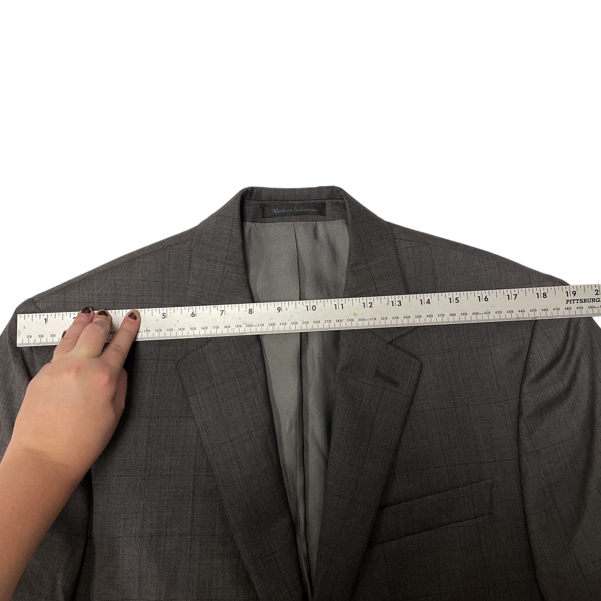 NEW Michael Kors Men's Charcoal Sport Coat Brown Overcheck J