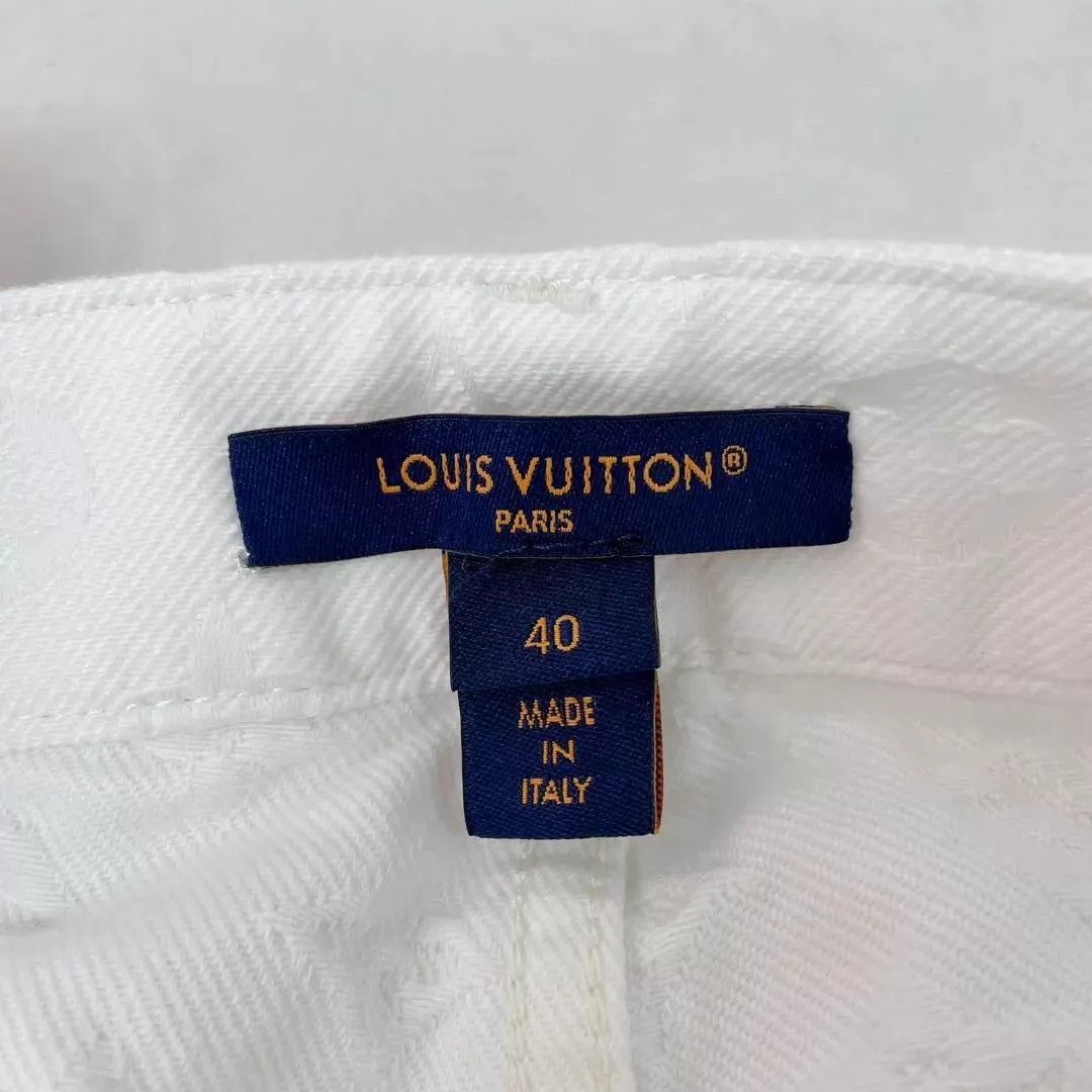 Louis Vuitton Louis Vuitton Monogram allover white jeans size 40 Size 28" / US 6 / IT 42 - 5 Thumbnail