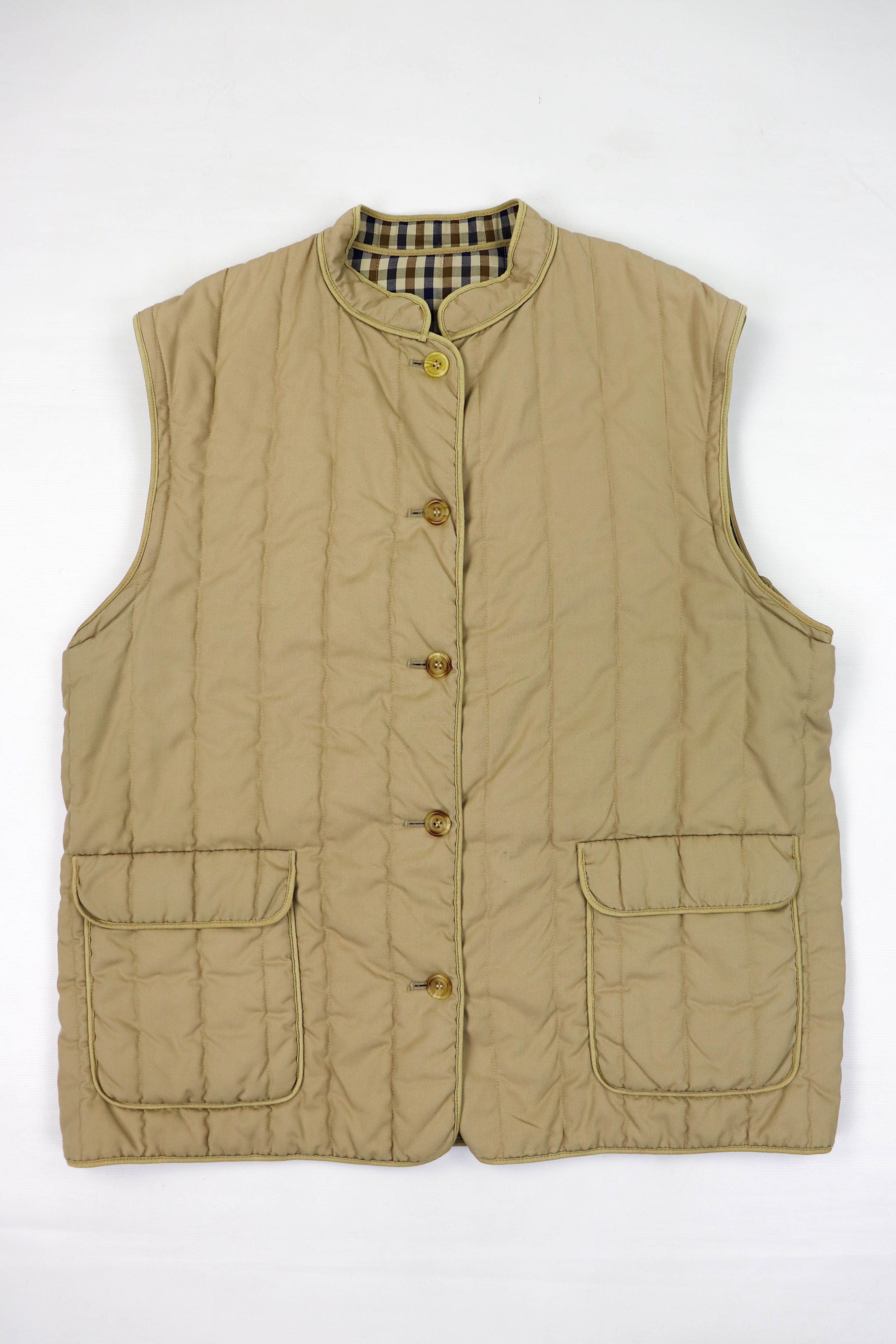Aquascutum Aquascutum Vintage Checkered Liner Quilted Coat Jacket/Vest Size XL / US 12-14 / IT 48-50 - 4 Thumbnail