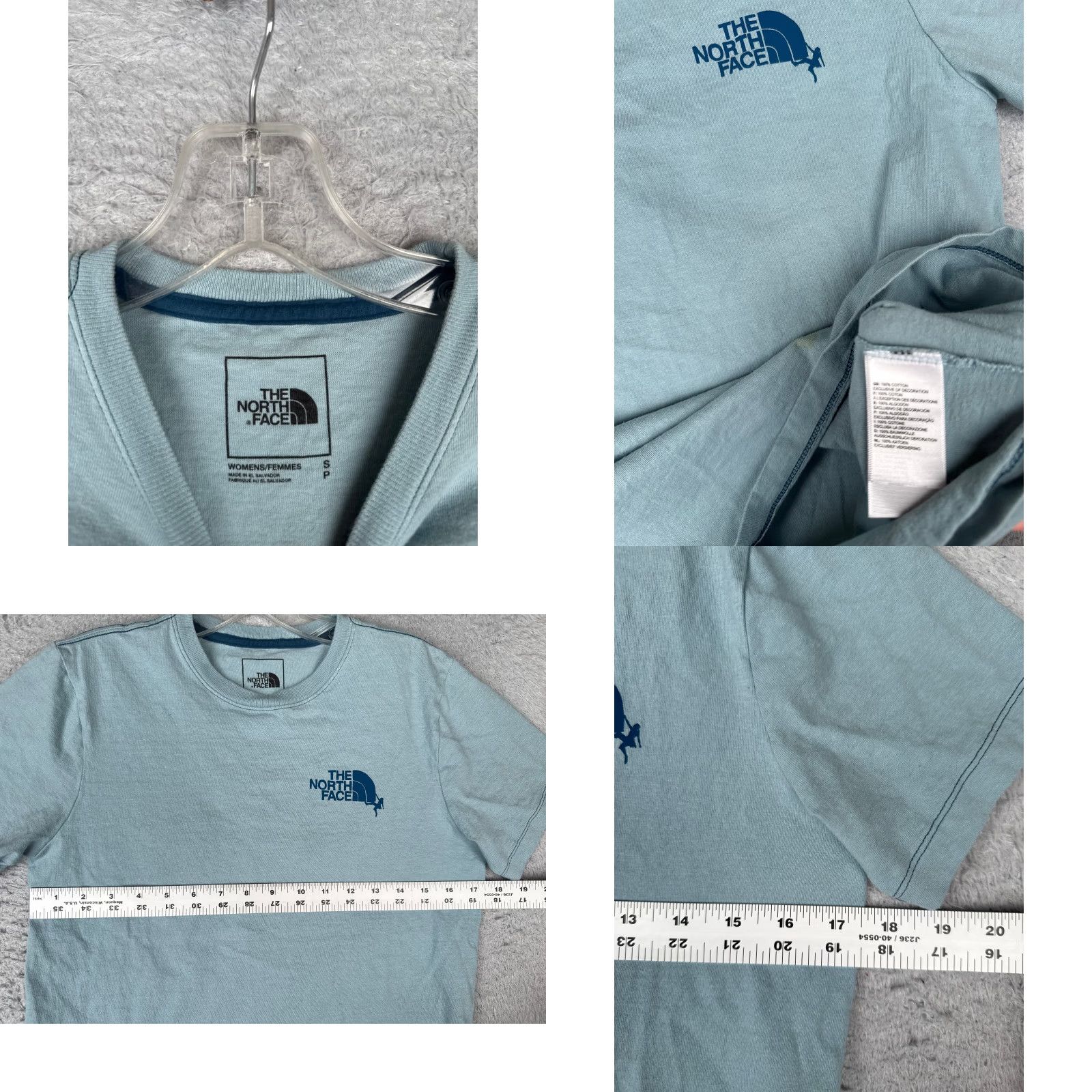 The North Face The North Face Shirt Women Small Blue 100% Cotton Hike Crew Short Sleeve READ Size S / US 4 / IT 40 - 8 Thumbnail