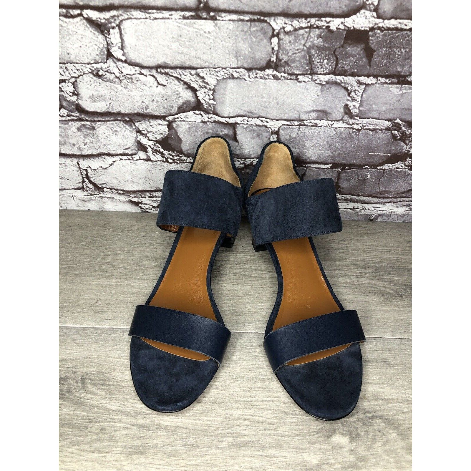 Aquatalia Aquatalia Blue Suede Leather Ankle Strap Heel Sandals Women’ Size US 11 / IT 41 - 11 Thumbnail