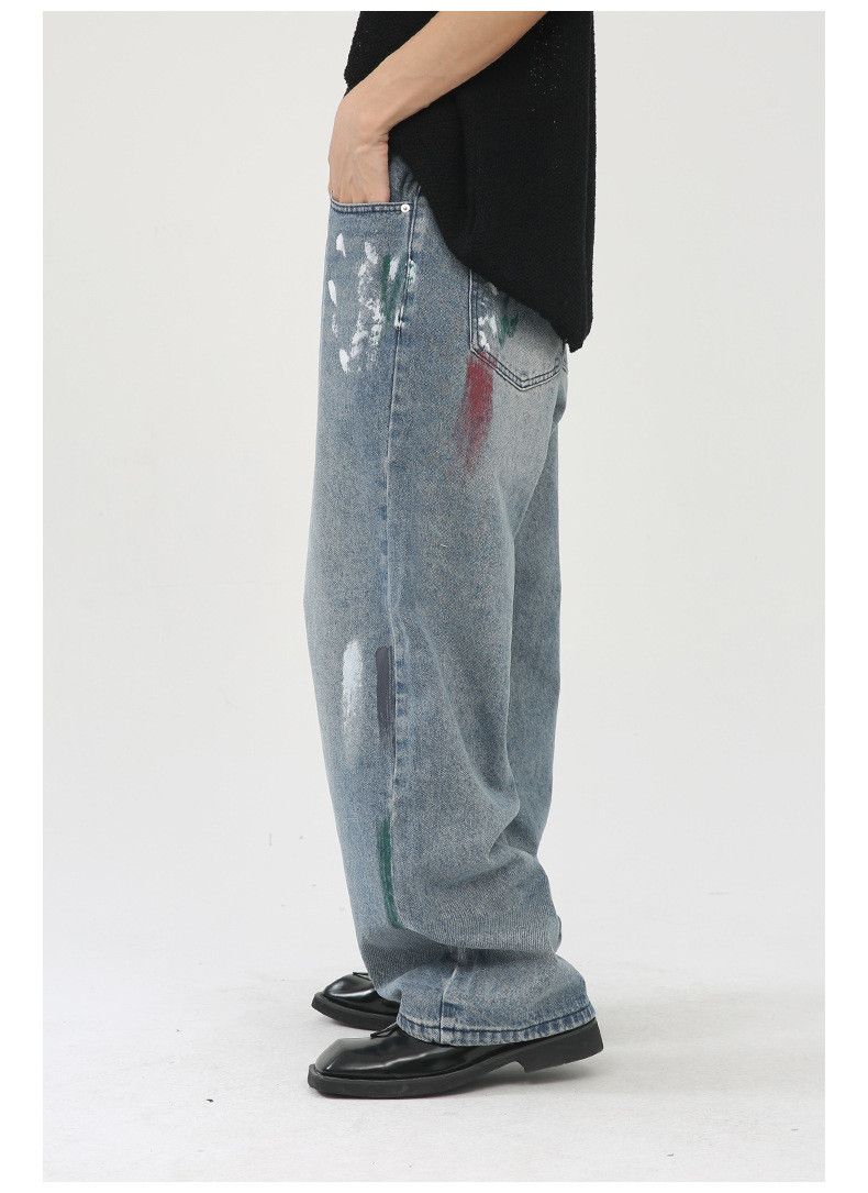 Japanese Brand × Jean Ink wash straight loose jeans men vintage Size US 32 / EU 48 - 5 Thumbnail
