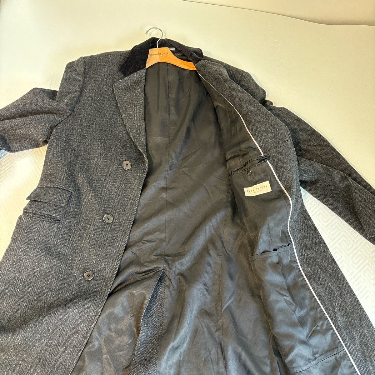 Jack Victor JACK VICTOR 100% WOOL Overcoat Size US M / EU 48-50 / 2 - 2 Thumbnail