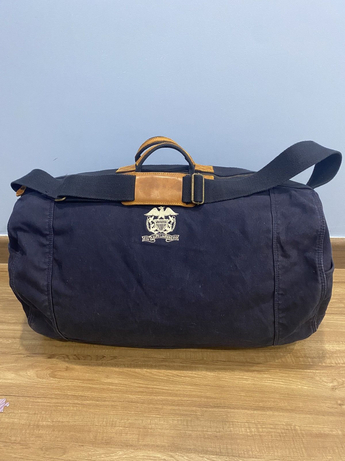 Polo Ralph Lauren RALPH LAUREN Navy Canvas Leather Trim Crossbody bag Size ONE SIZE - 1 Thumbnail