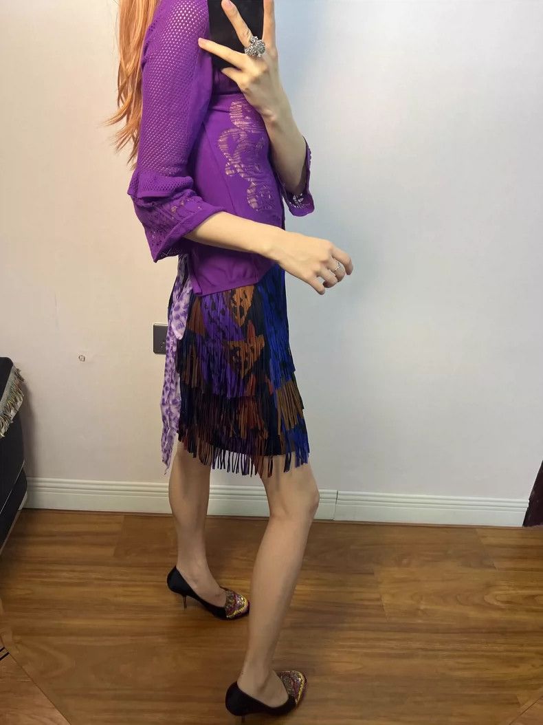 Issey Miyake Issey Miyake size:3 Colorful tassel short skirt Size 42" / US 20 - 7 Thumbnail