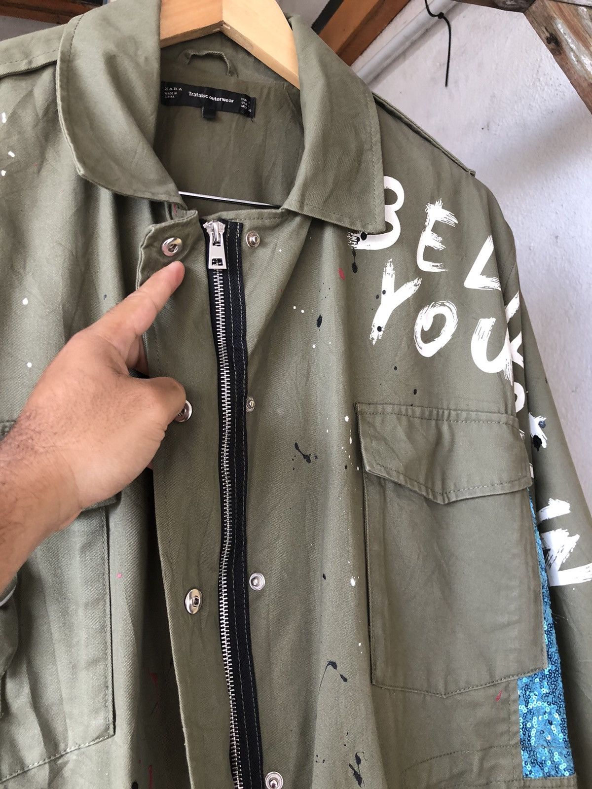 Zara Zara Splash Paint Art Oversized Parka Jacket If Six Was Nine Size L / US 10 / IT 46 - 13 Thumbnail
