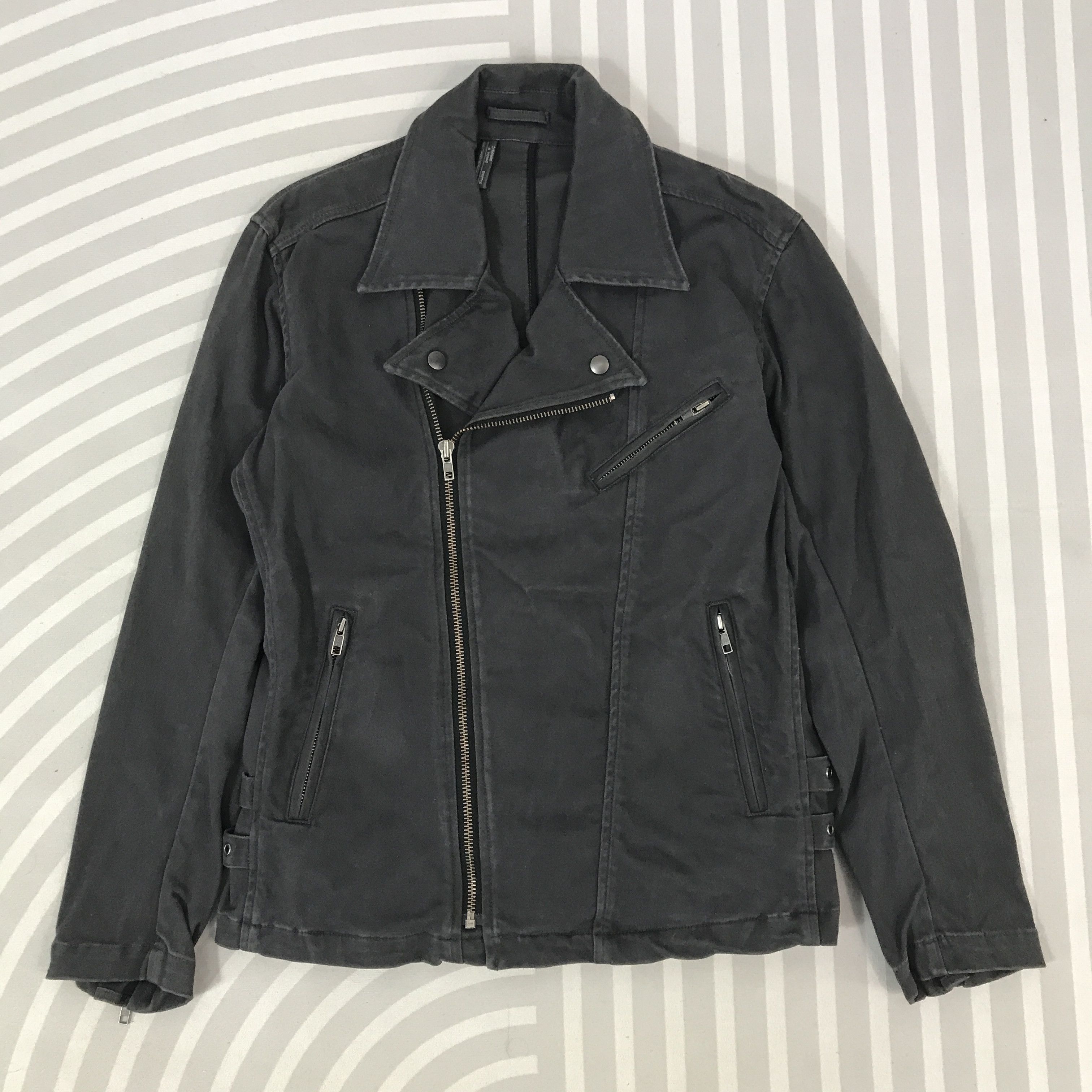 Japanese Brand × Vintage D'Homme Black Faded style Double collar Bono Jacket Size US M / EU 48-50 / 2 - 1 Thumbnail