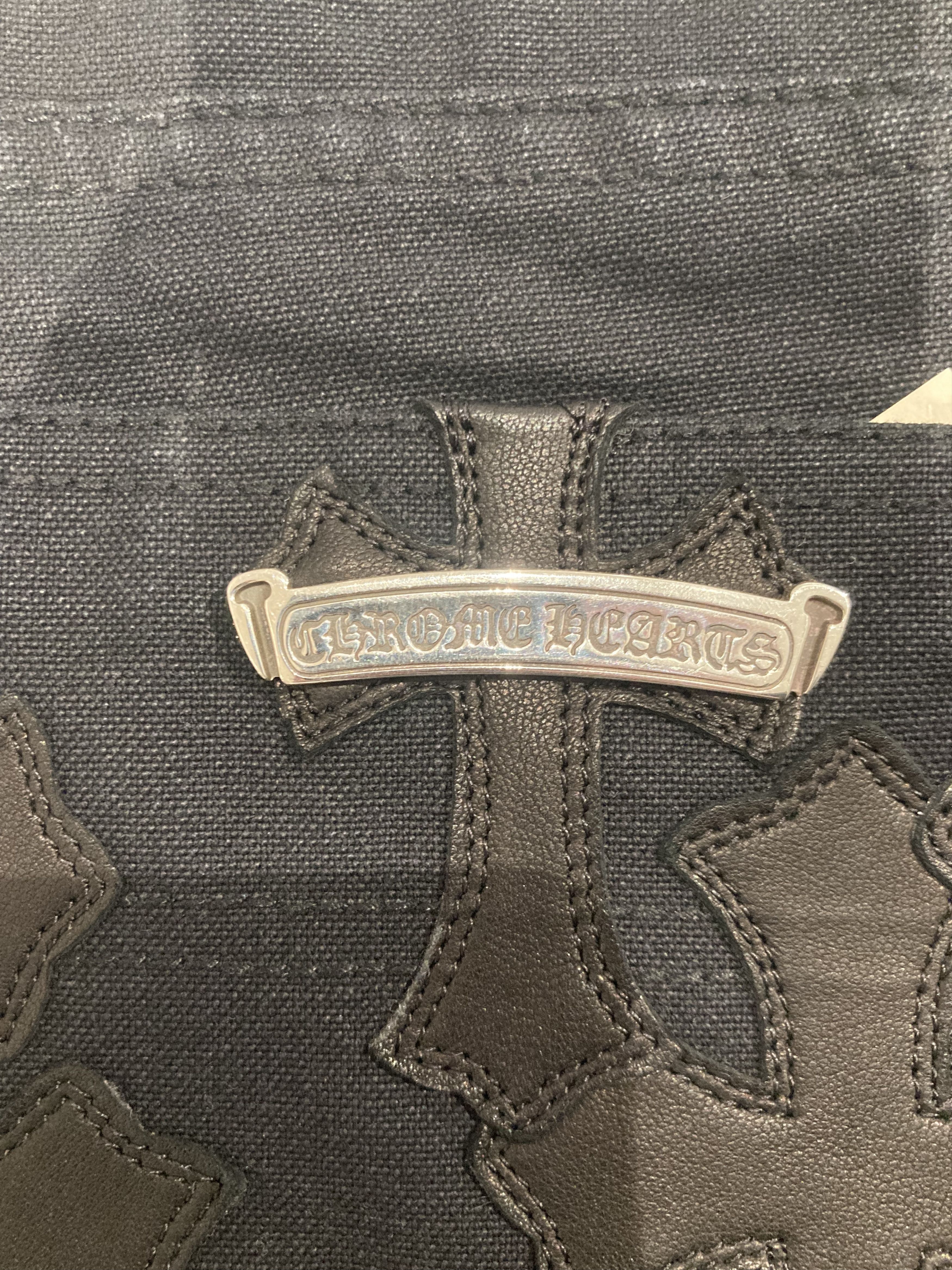 Chrome Hearts Chrome Hearts Black Cross Patch Leather Carpenter Pants Size 25" / US 0 / IT 36 - 9 Thumbnail