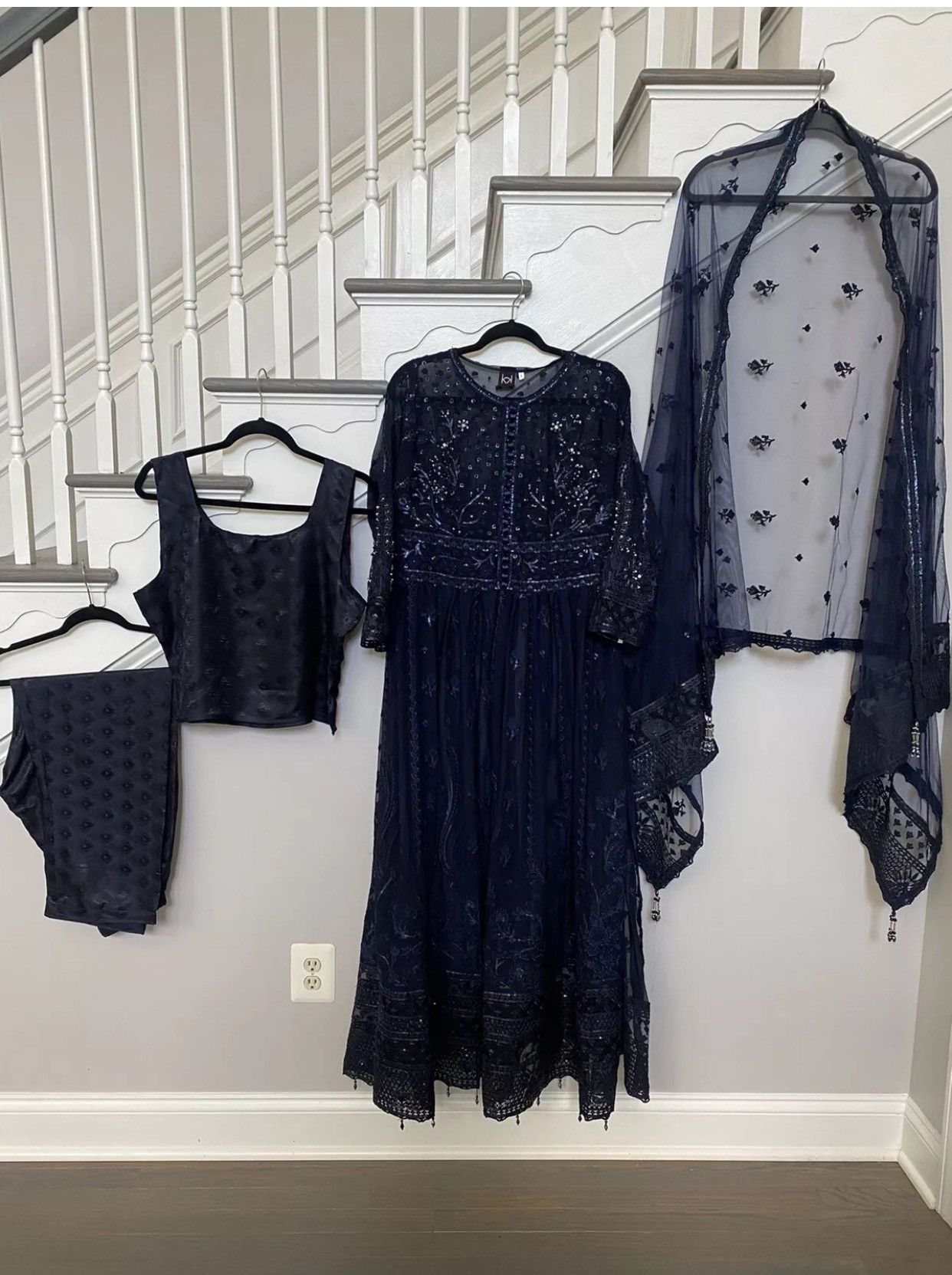 Other Pakistani Tawakkal NWT Anarkali Gown 4pc Dress Size L / US 10 / IT 46 - 3 Thumbnail