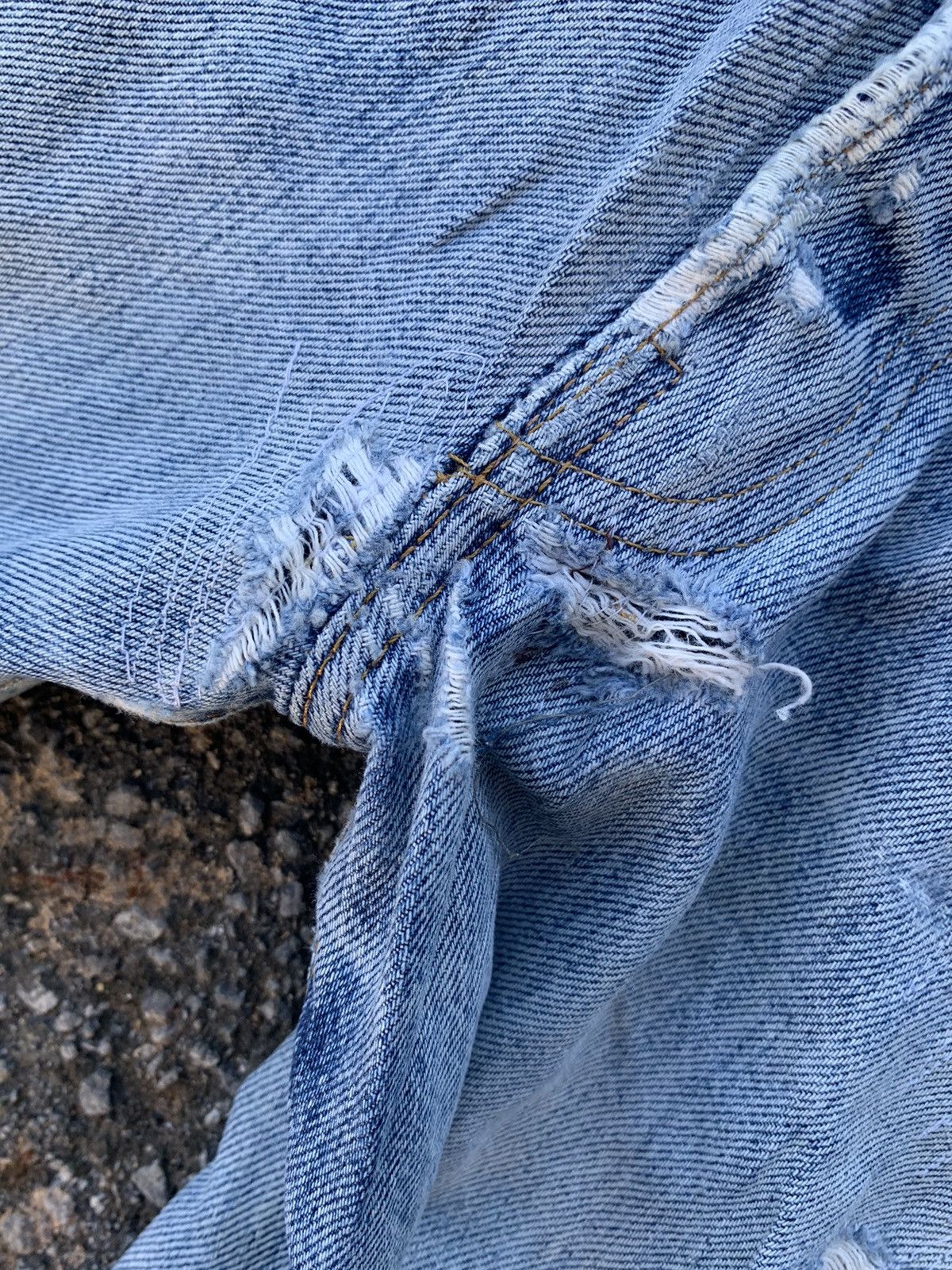 Levi's Levis Big E 501XX Made In Usa Selvedge Distressed denim Size US 30 / EU 46 - 20 Thumbnail