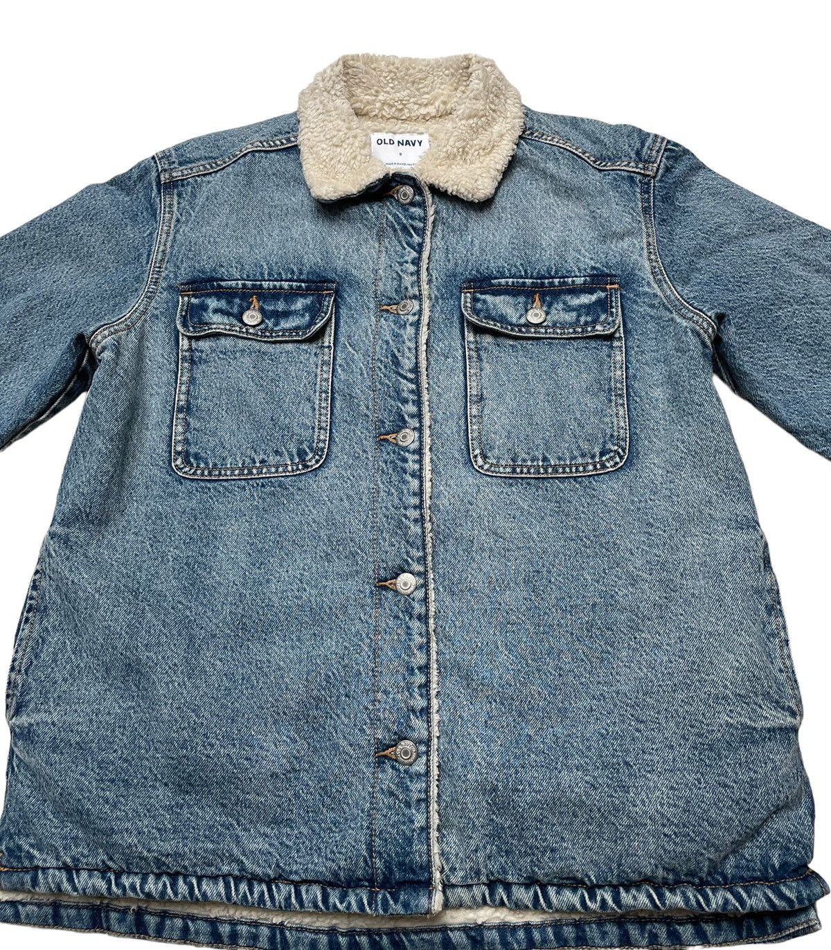 Designer × Old Navy × Vintage Vintage Brand Old Navy Sherpa Denim Jacket 2000s Size US S / EU 44-46 / 1 - 3 Thumbnail