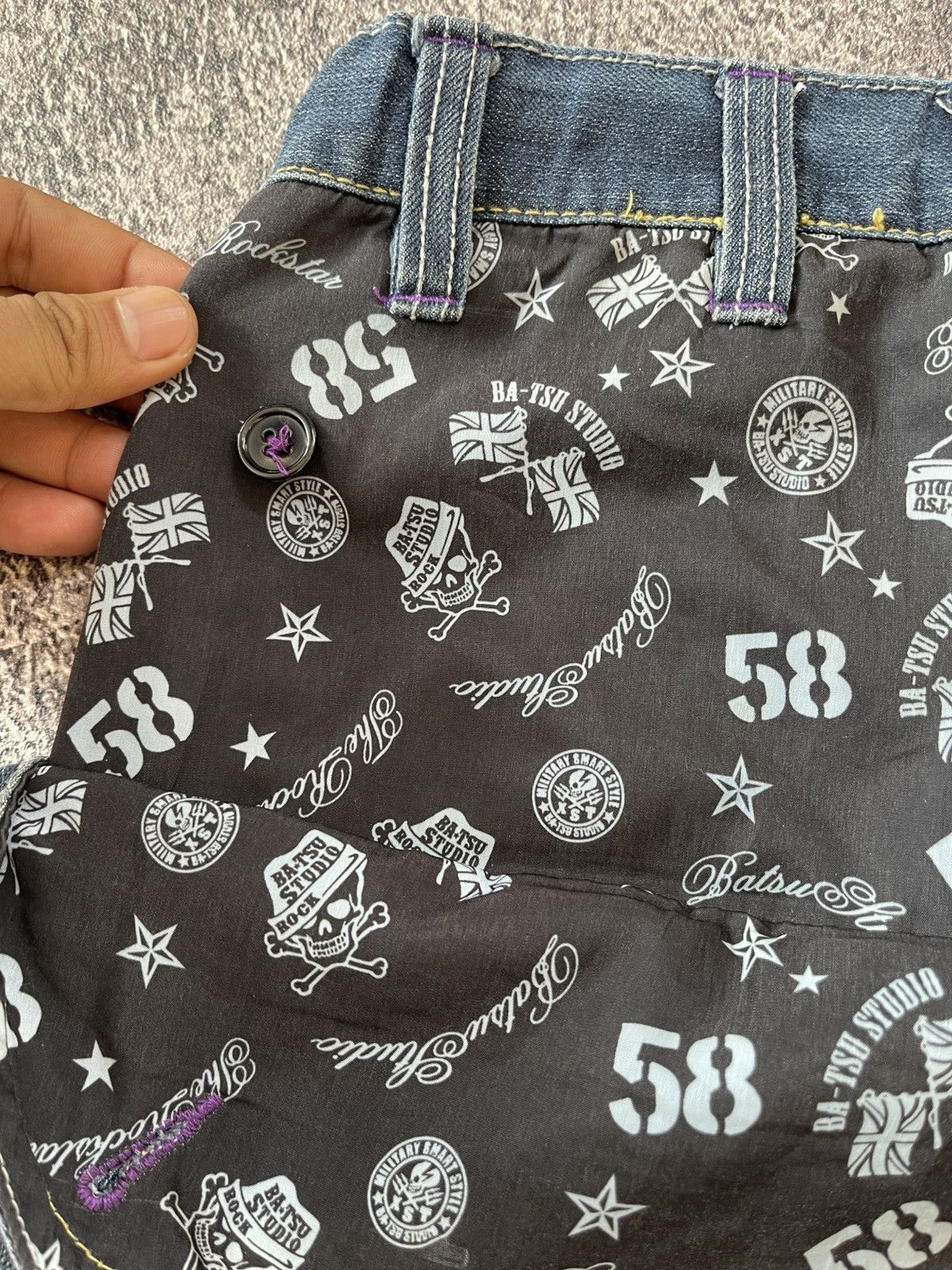 Japanese Brand Y2k Ba-tsustudio ifsixwasnine style skull Size US 26 / EU 42 - 8 Thumbnail