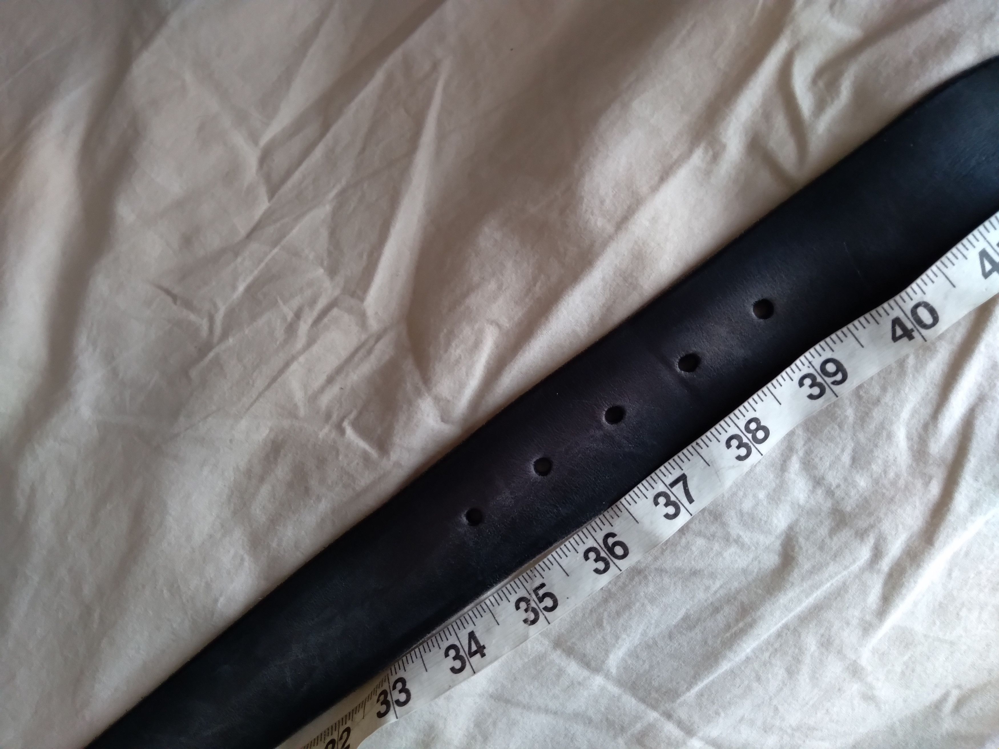 Orciani Burnished Black Belt Made in Italy size 95 M/L Size 34 - 4 Thumbnail
