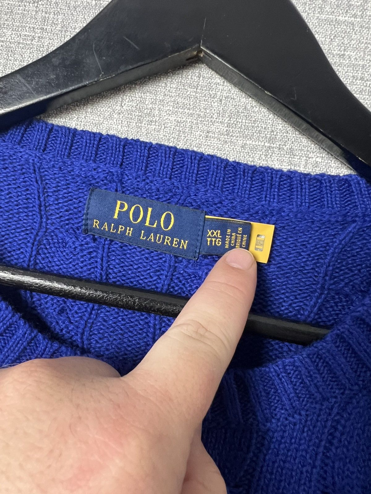 Polo Ralph Lauren The Iconic Cable Polo Ralph Lauren Crew Knitted Sweater Size US XXL / EU 58 / 5 - 8 Thumbnail