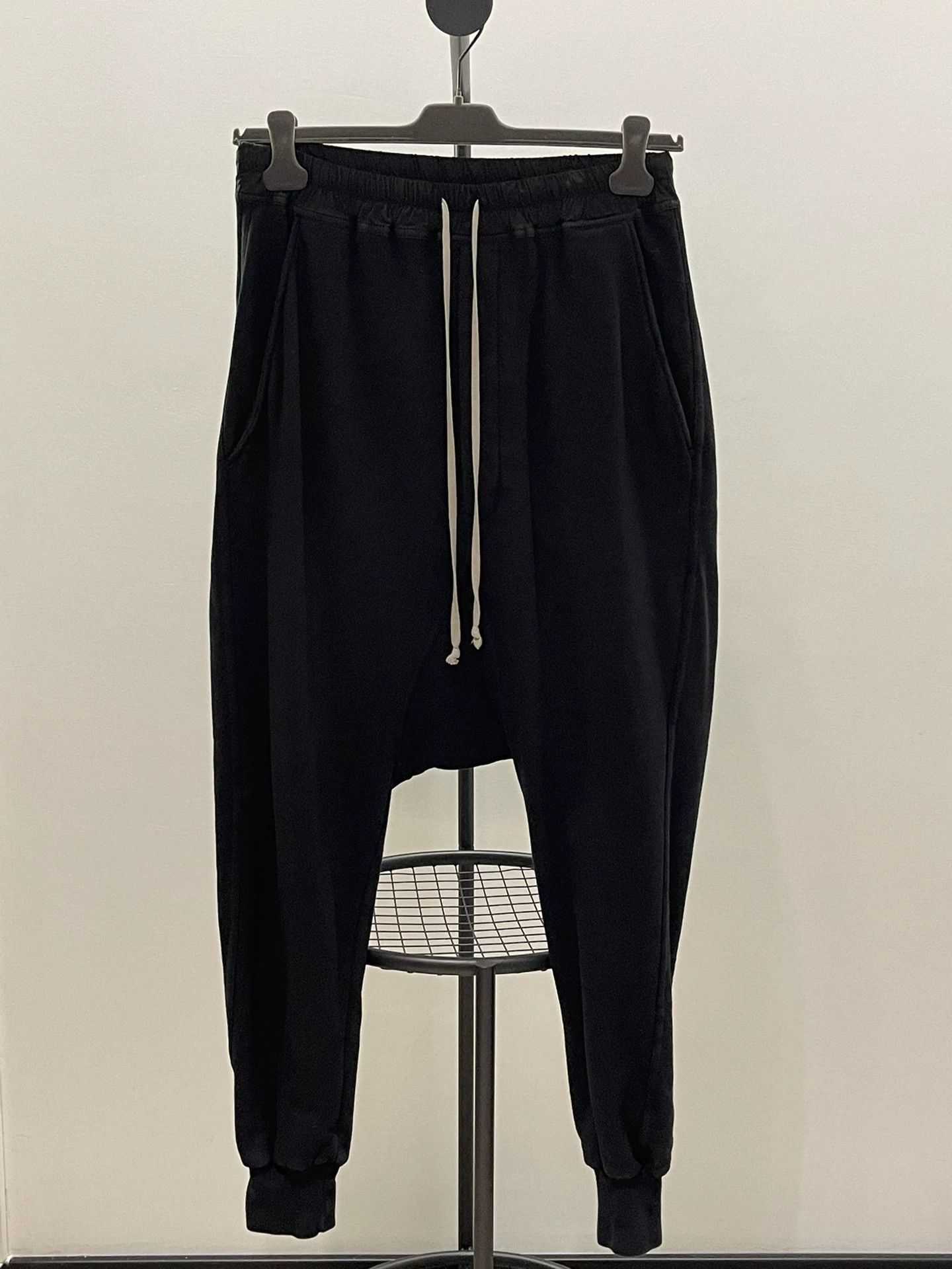 Rick Owens Rick Owens Cotton Fleece Drop-Crotch Pants Size US 26 / EU 42 - 1 Thumbnail