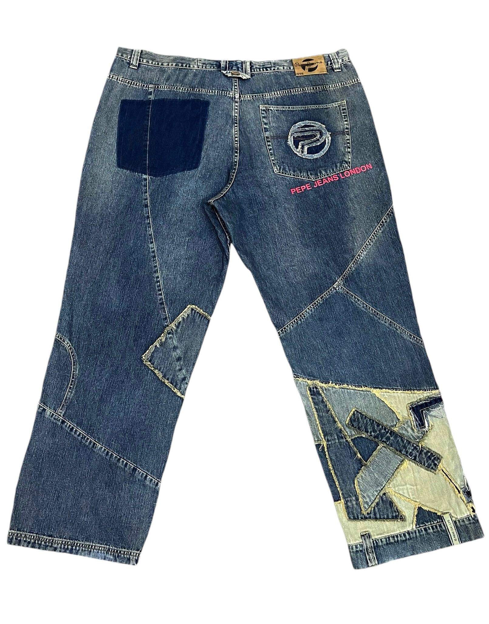 Pepe Jeans SIZE 48” BIG SIZE ULTRA RARE💥Vtg PEPE JEANS Patchwork Denim Size US 44 / EU 60 - 7 Thumbnail