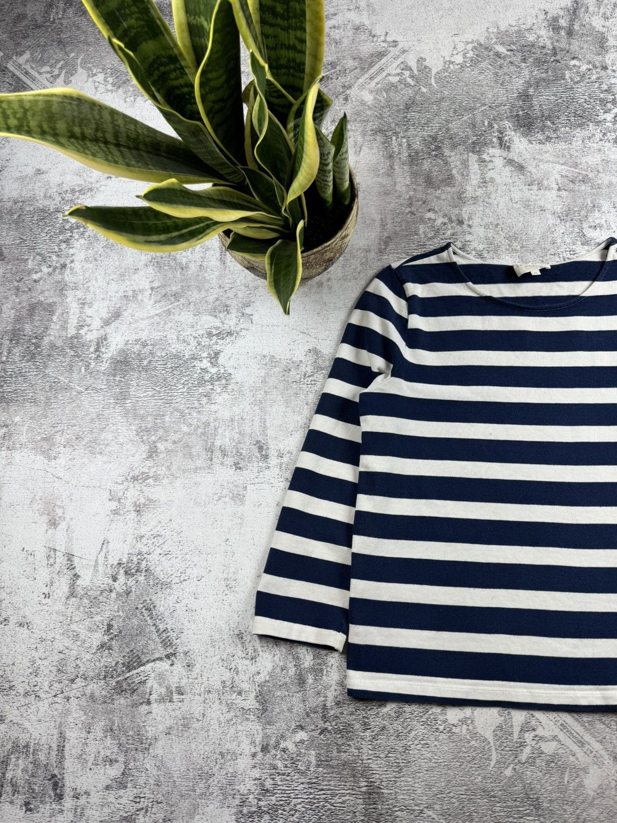 Sezane SEZANE Marina Cropped Crew Neck Cotton Striped Women’s XL Sweater Sweatshirt Size XL / US 12-14 / IT 48-50 - 2 Thumbnail