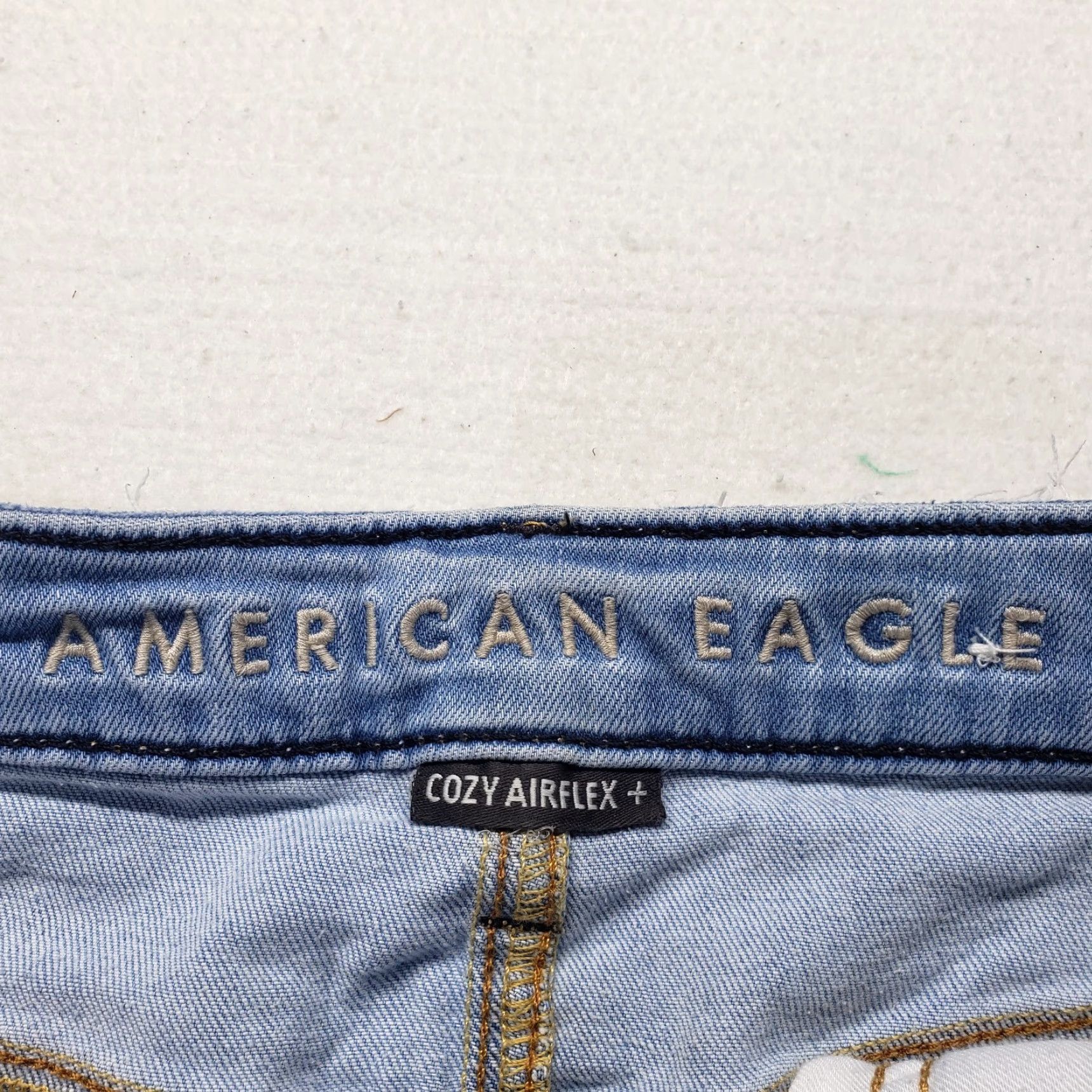 American Eagle Outfitters American Eagle Jeans Straight Slim Distressed 29x30 Adult Men Blue Cotton Blend Denim Logo 90s Theme Size US 30 / EU 46 - 3 Thumbnail