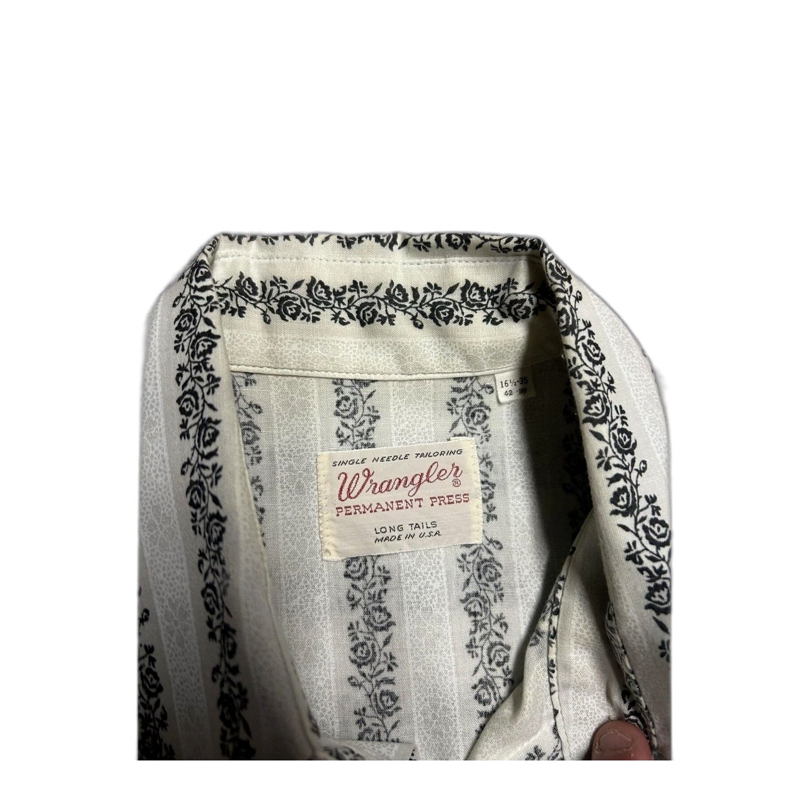 Wrangler Vintage 70s Wrangler Western Pearl Snap Shirt Mens L Rose Pr Size US L / EU 52-54 / 3 - 3 Thumbnail