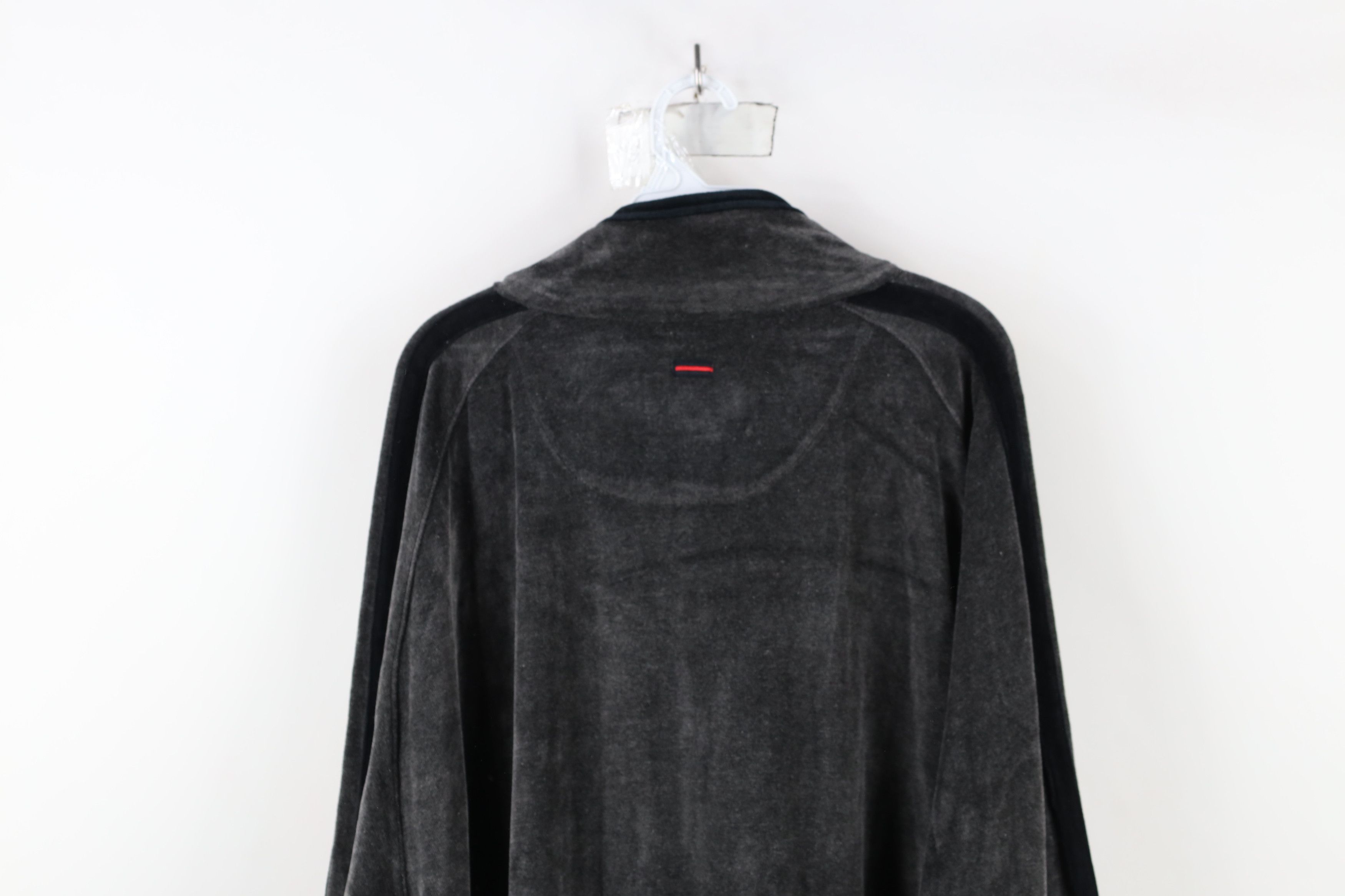 Fubu × Vintage Vintage 90s Y2K FUBU Script Baggy Fit Velour Jacket Gray Size US XXL / EU 58 / 5 - 12 Thumbnail
