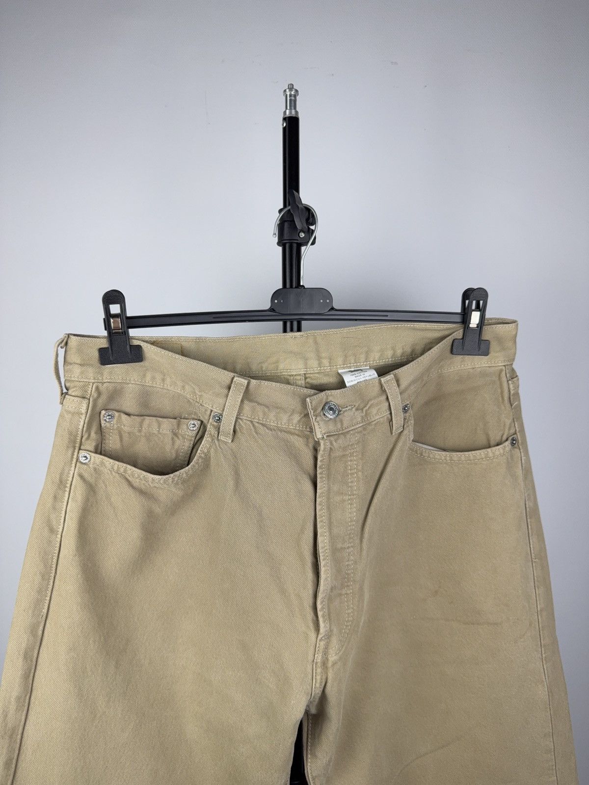 Levi's × Levi's Vintage Clothing Vintage 00s Levi’s 501 Beige Straight Fit Denim Jeans Size US 35 - 2 Thumbnail