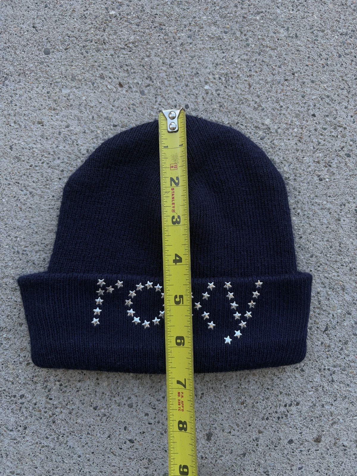 Quiksilver × Vintage Vintage 2000s Y2K Roxy Navy/Star Rhinestones Snow/Ski Beanie Size ONE SIZE - 3 Thumbnail