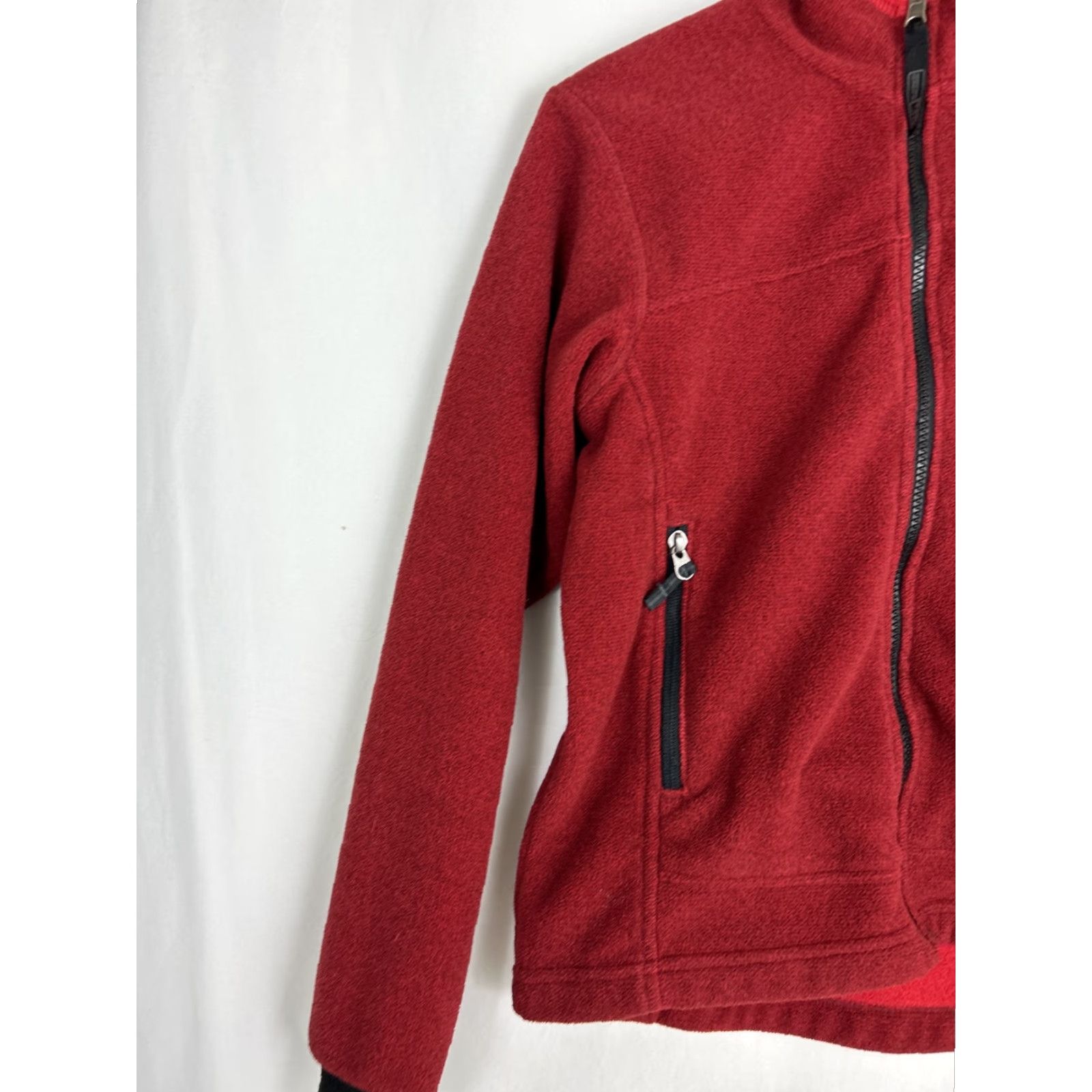 Vintage REI Womens XS Full Zip Fleece Jacket Red Long Sleeve Pockets Polartec Jacket Size XS / US 0-2 / IT 36-38 - 2 Thumbnail