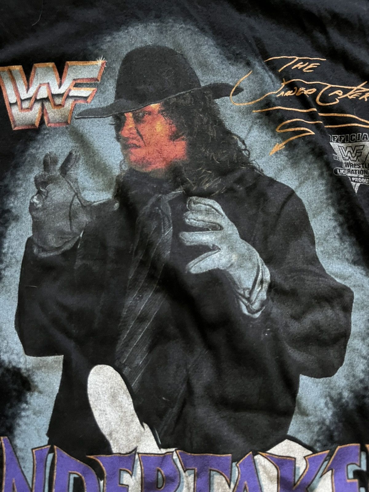 Vintage × WWE Vintage Undertaker Wrestling Shirt 90s Large Single Stitch Size US L / EU 52-54 / 3 - 2 Thumbnail