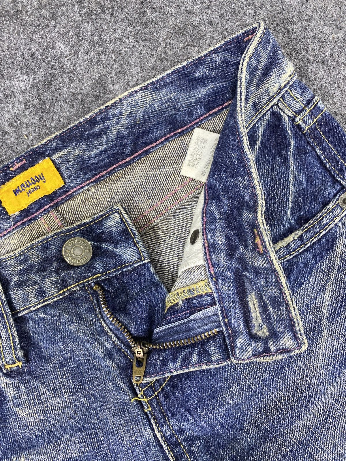 Japanese Brand × MOUSSY Moussy Distressed Flare Blue Wash Jeans- J1106 Size 27" / US 4 / IT 40 - 12 Thumbnail