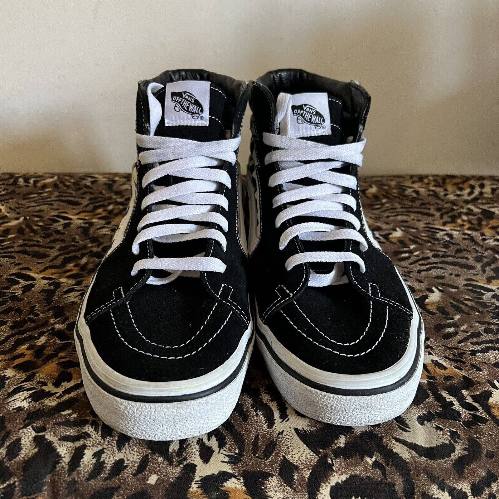 Black vans with lightning fashion bolt