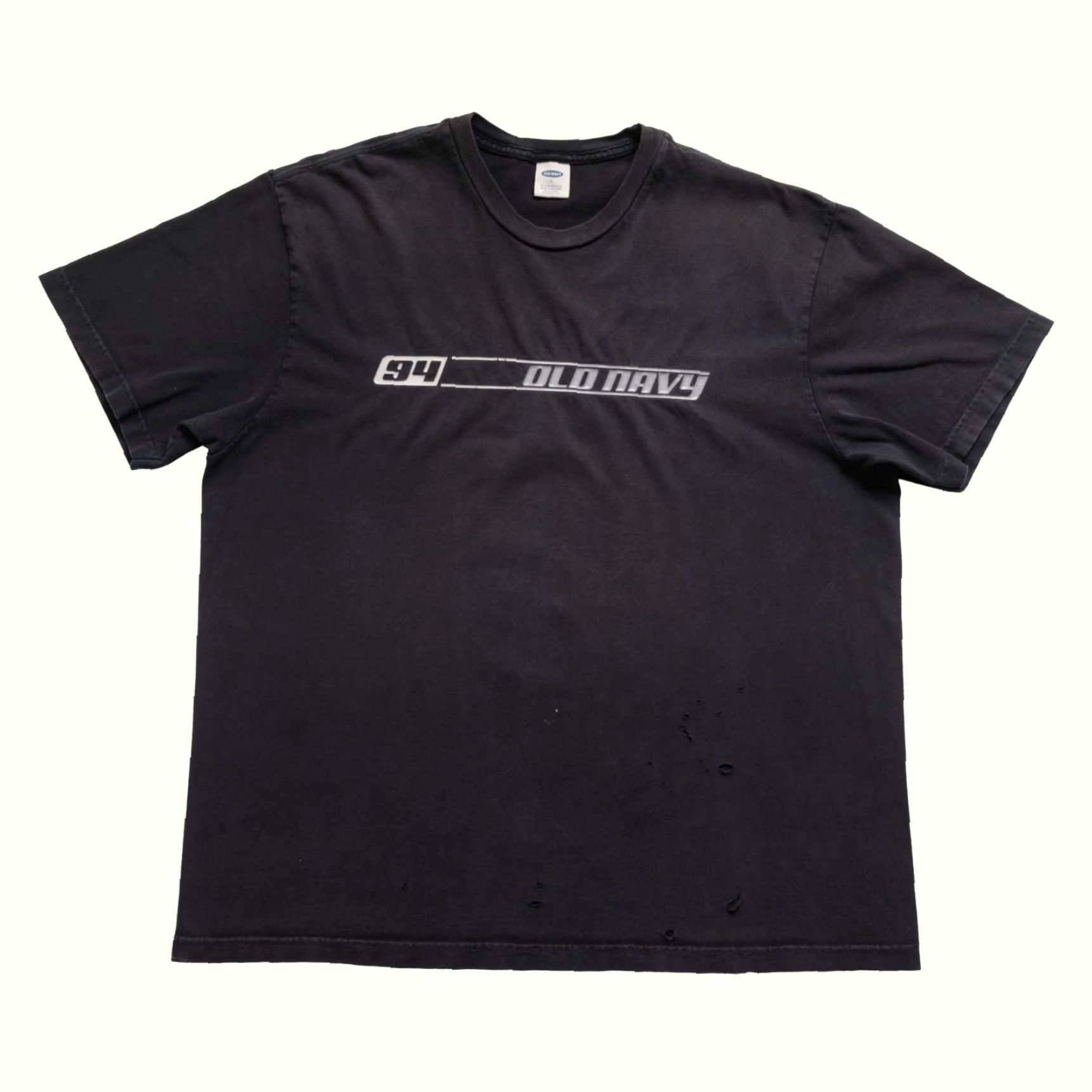 Old Navy VINTAGE Old Navy 90s Graphic Print T-Shirt Men L Black Cotton 1990s Distressed FTB Size US L / EU 52-54 / 3 - 2 Thumbnail
