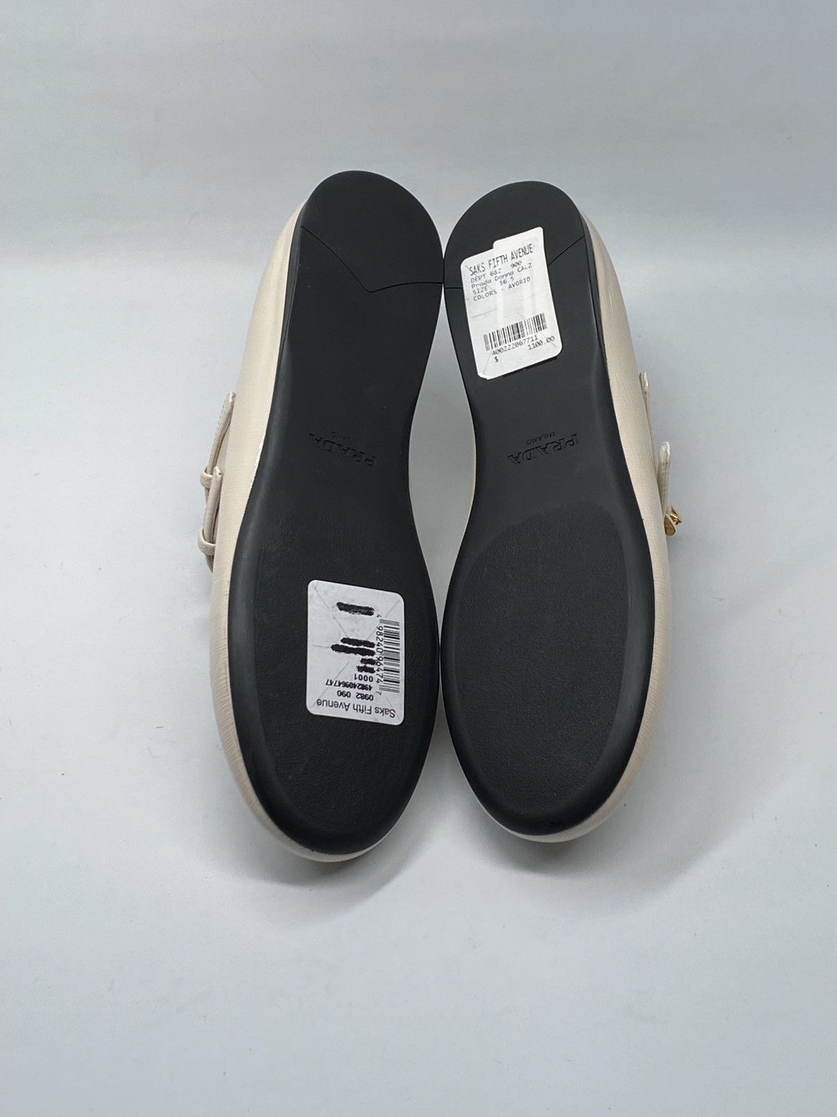 Prada Prada Leather Double-Strap Triangle Logo Ballerina Flats Size US 6 / IT 36 - 15 Thumbnail