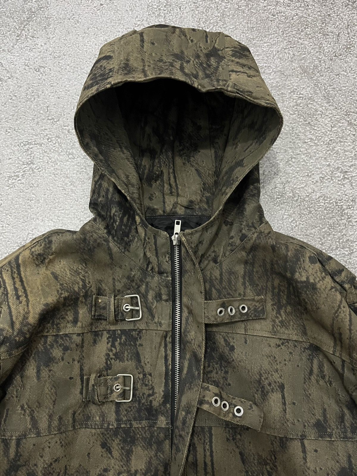 In The Attic 2000s In the Attic Punk Denim Hood Jacket Rare Size US L / EU 52-54 / 3 - 4 Thumbnail