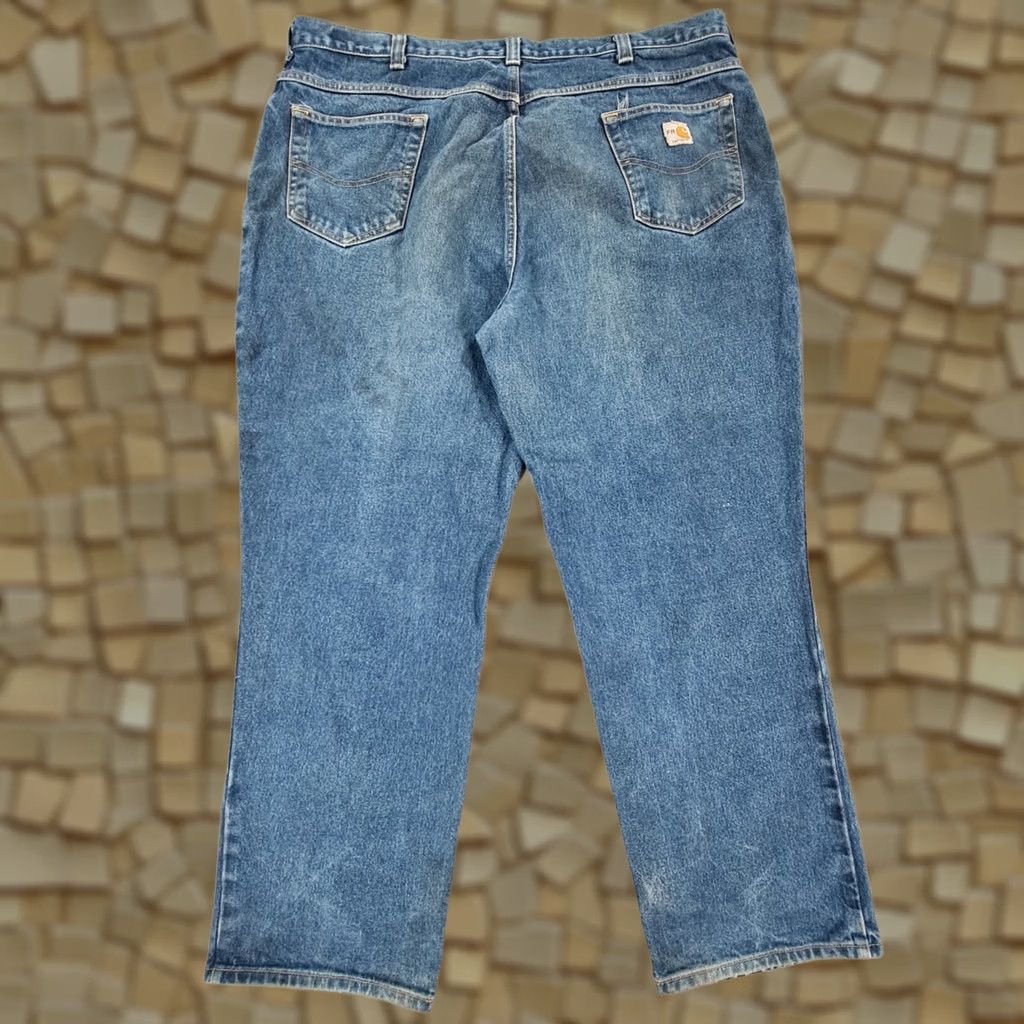 Carhartt VINTAGE Carhartt Jeans Blue W44 L30 Flame Resistant Original Fit Denim 280 03 Size US 44 / EU 60 - 1 Thumbnail