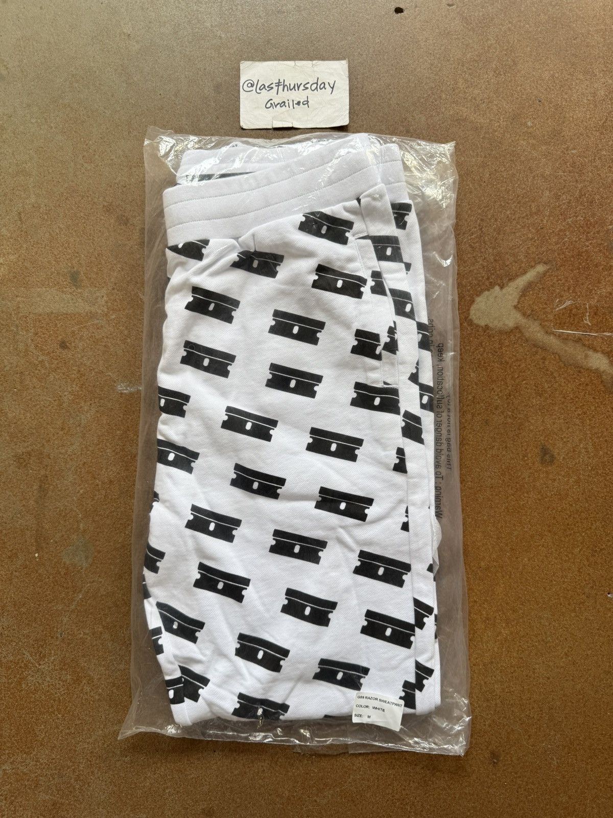 G59 Records $UICIDEBOY$ G59 Records Razor Sweatpants White Medium Size US 32 / EU 48 - 5 Thumbnail
