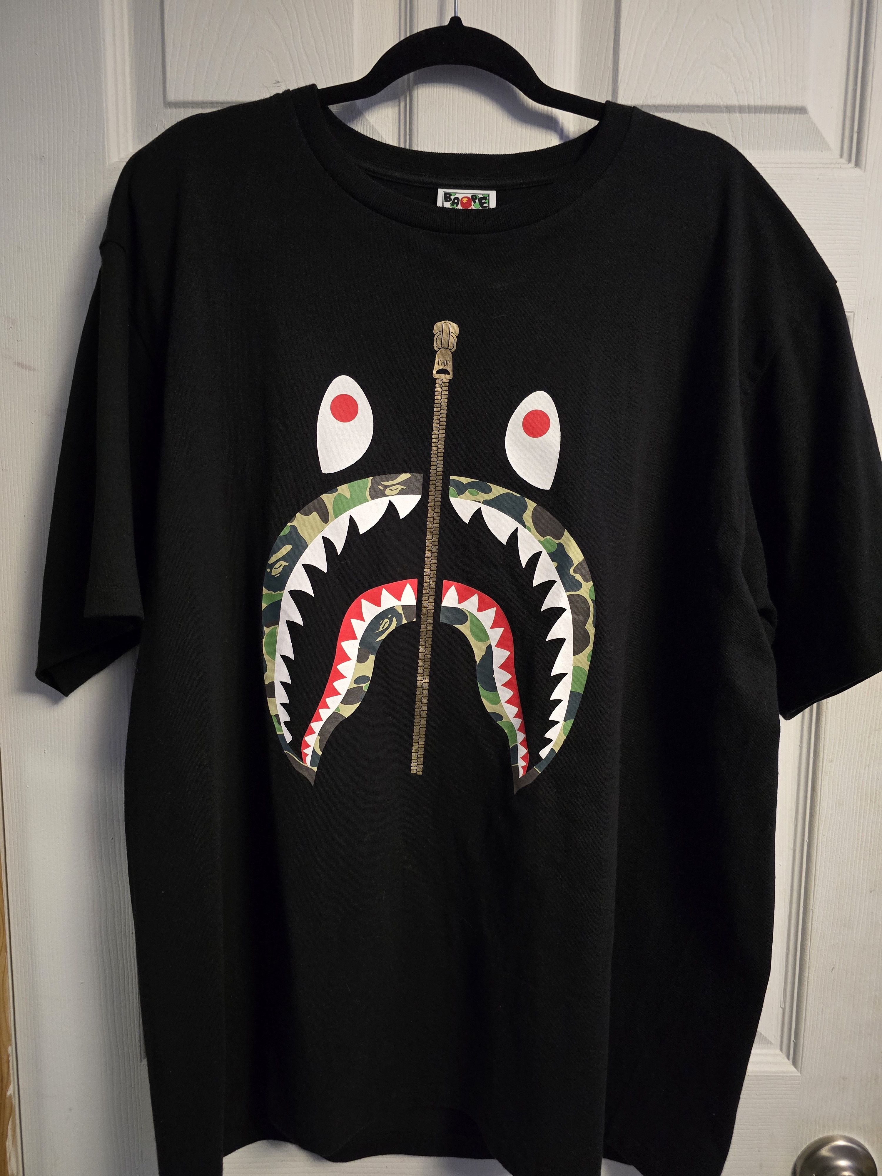 Bape Bape Ape Shall Never Kill Ape Shark Tee Size US XXL / EU 58 / 5 - 1 Thumbnail