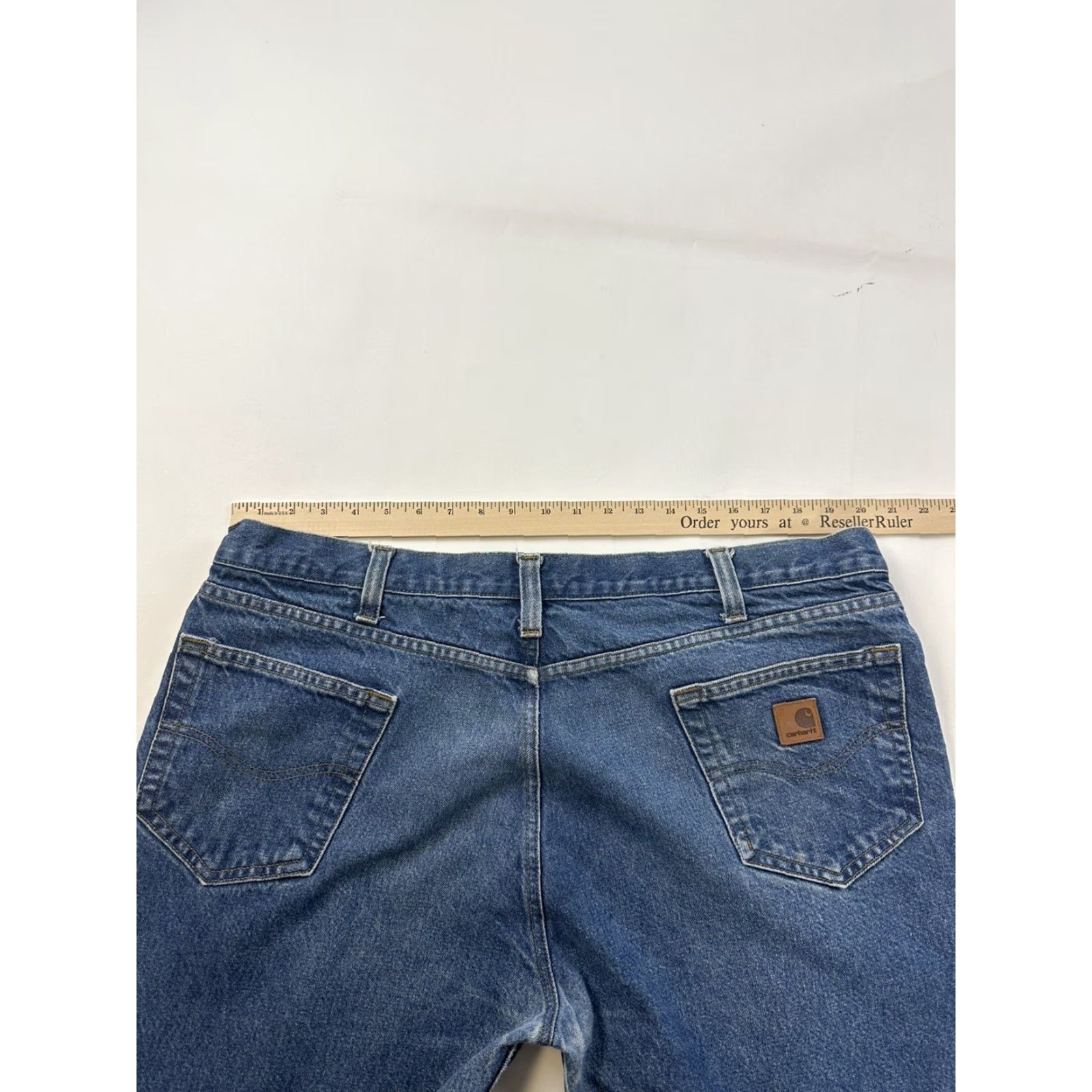 Carhartt Carhartt Jeans Mens Size 40x25 Blue Cut Off Denim Straight Belt Loops Zip 25 Inseam Regular Type: Jeans Men Size US 40 / EU 56 - 3 Thumbnail