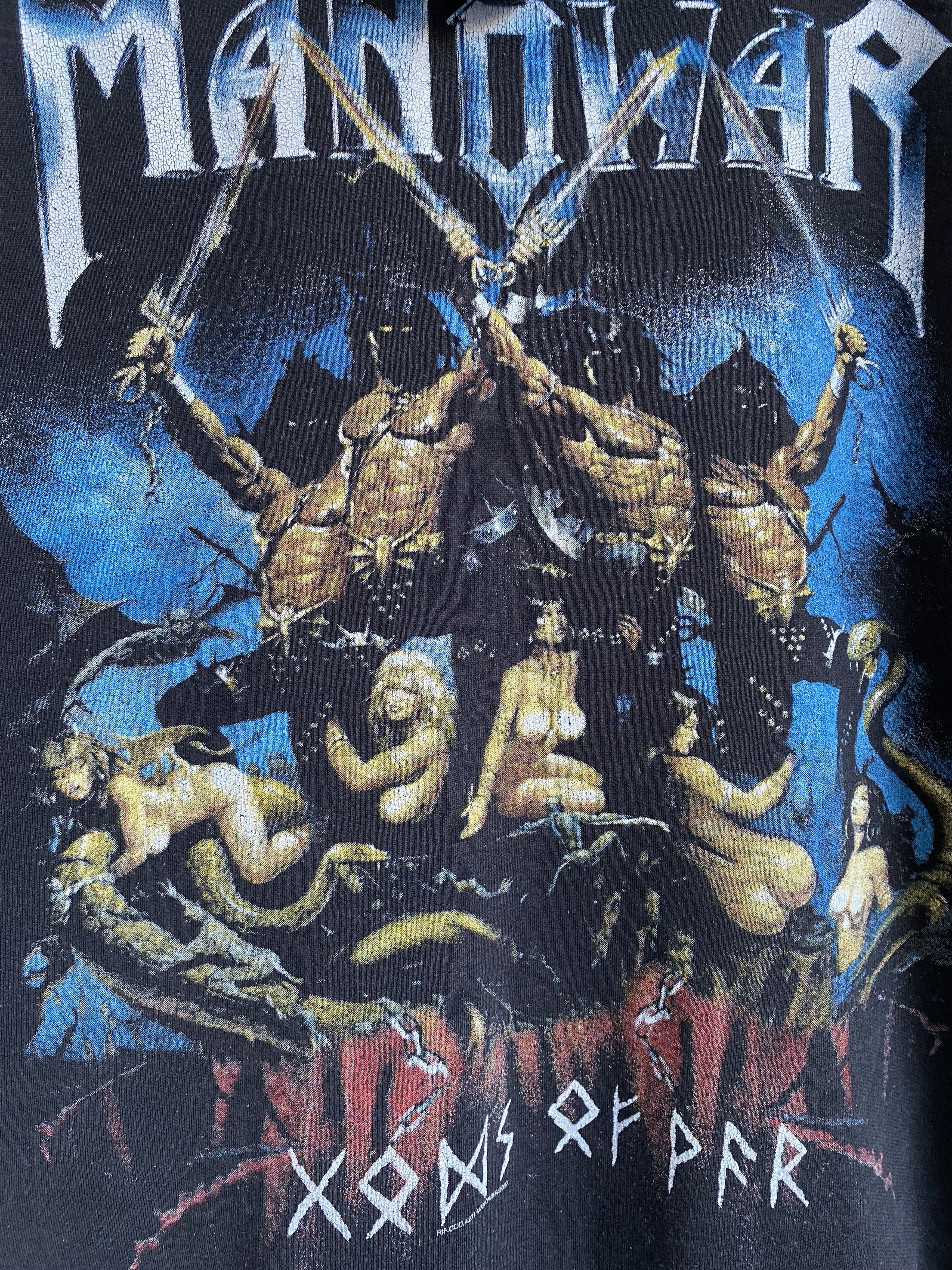 Band Tees Vintage 2007 Manowar Gods of War hoodie Size US L / EU 52-54 / 3 - 6 Thumbnail