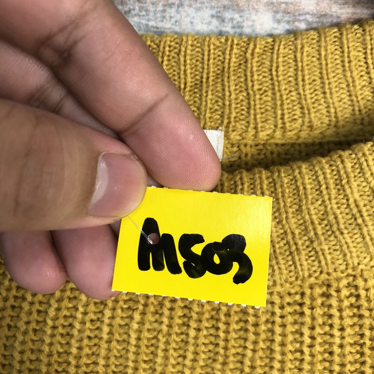 GU × Homespun Knitwear GU japan art Mustard plain sweatshirt Knitwear #A1503 Size M / US 6-8 / IT 42-44 - 10 Thumbnail