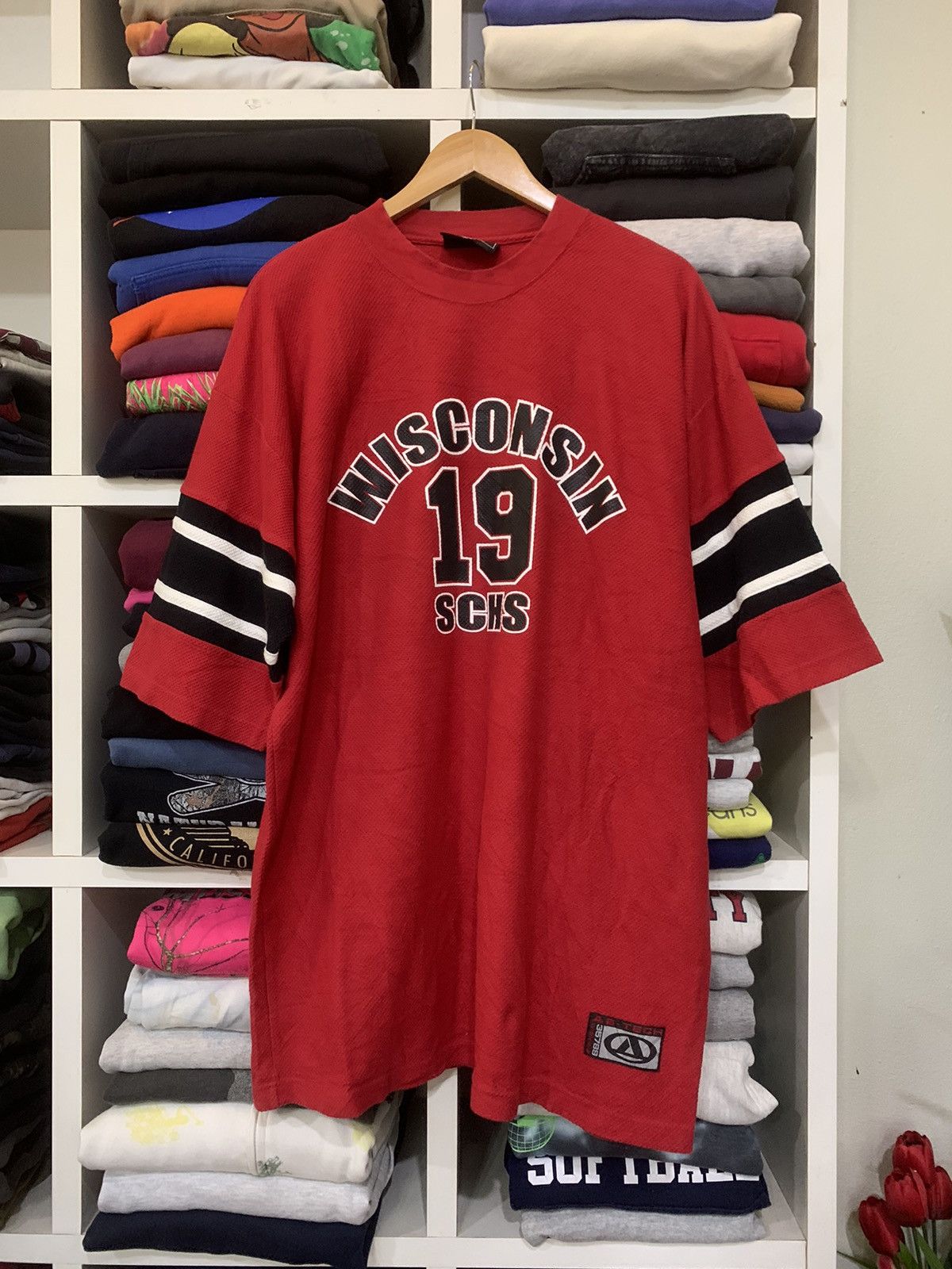 Vintage Vintage Wisconsin 19 SCHS Jersey Size US L / EU 52-54 / 3 - 2 Thumbnail