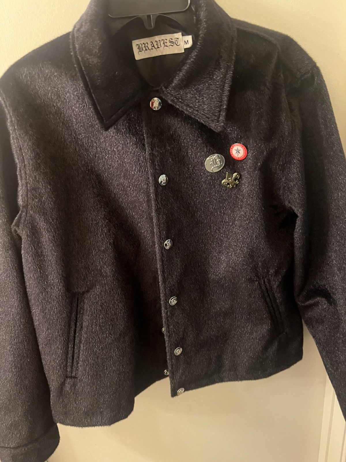 If Six Was Nine BLACK FUR JACKET WITH PINS Size US M / EU 48-50 / 2 - 1 Thumbnail