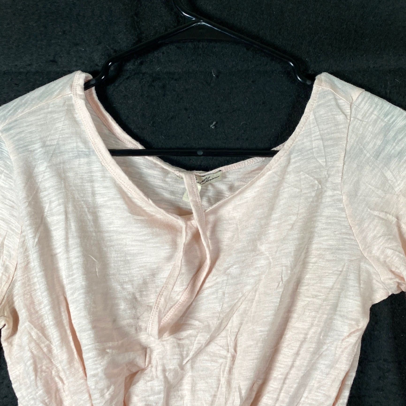 Express Express Blouse Pink Cropped Twist Front Long Sleeve Round Neck S Women Size S / US 4 / IT 40 - 3 Thumbnail
