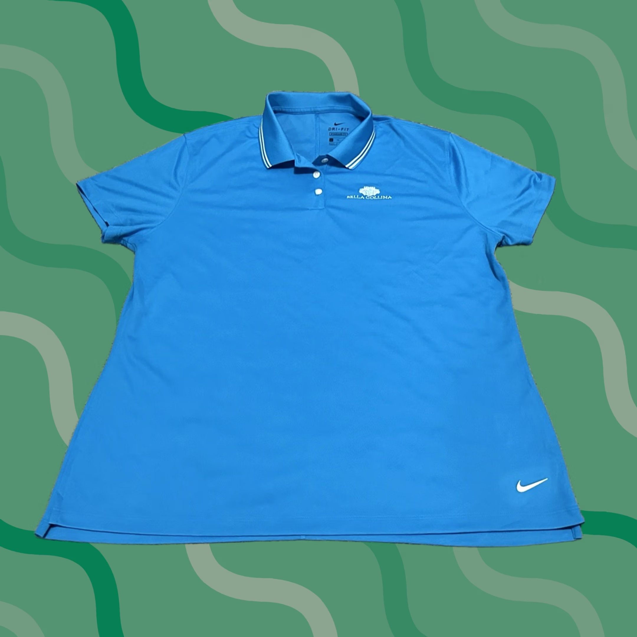 Nike Nike Polo Shirt Womens XL Dri-Fit Golf Breathable Blue Short Sleeve Size XL / US 12-14 / IT 48-50 - 1 Thumbnail