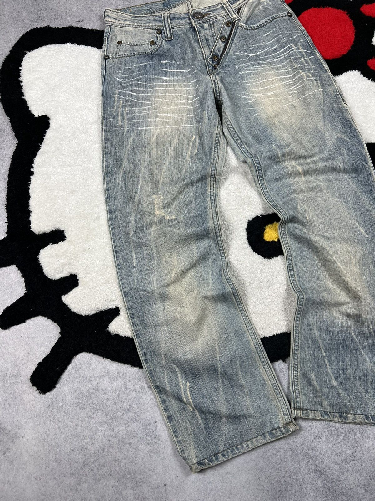 Japanese Brand Vintage Japanese Junya Watanabe GOA Style Denim Y2K Jeans Size US 30 / EU 46 - 7 Thumbnail