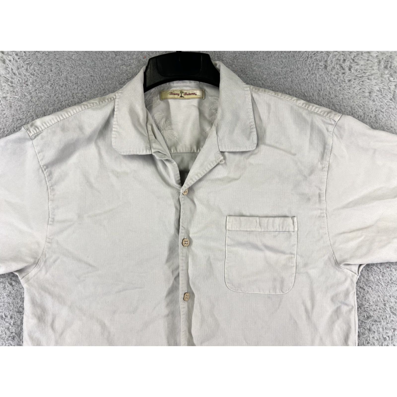 Tommy Bahama Tommy Bahama Button-Up Shirt Men Large Gray Hawaiian Beach Resort Casual Size US L / EU 52-54 / 3 - 4 Thumbnail