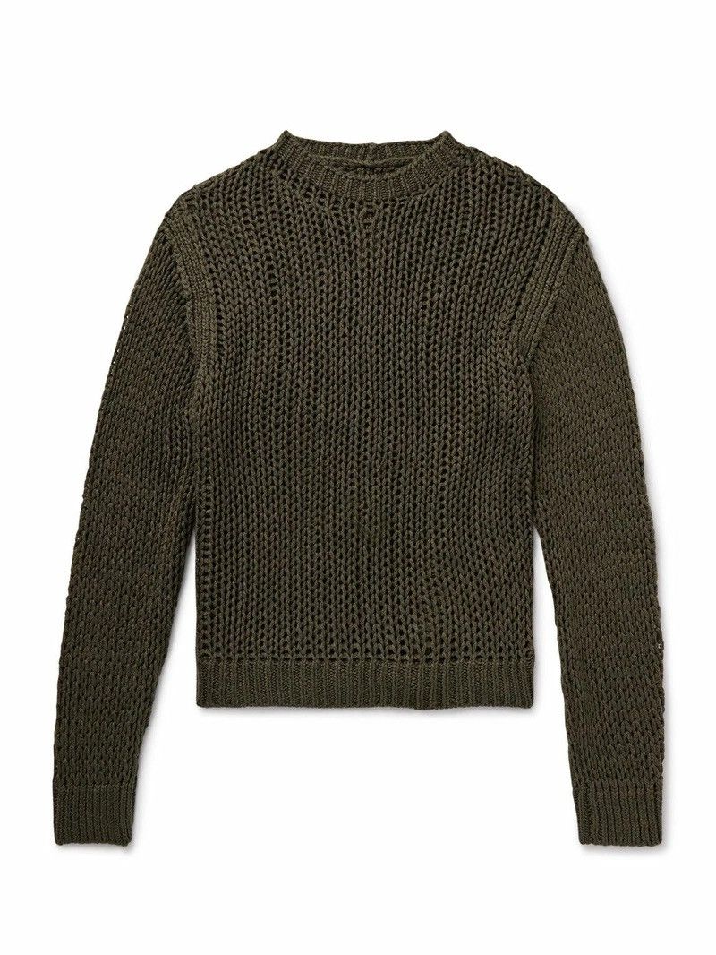 Rick Owens Rick Owens Las Palmas Open Knit Chunky Cashmere Sweater Dust Size US L / EU 52-54 / 3 - 11 Thumbnail