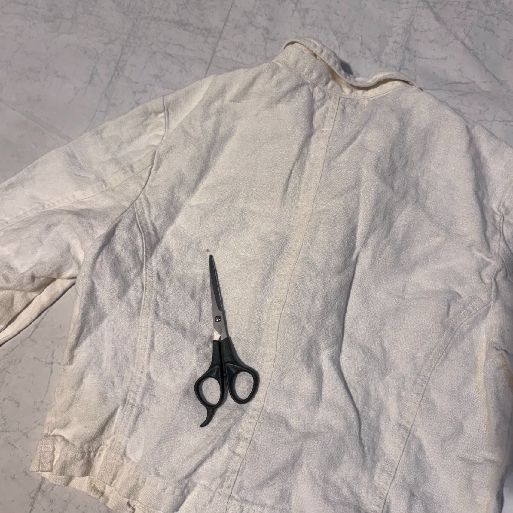 Vintage Karen Kane Women Jacket Short White Linen Cotton Nautical Pockets Spring Business PM Petite Ladies Womens Size M / US 6-8 / IT 42-44 - 7 Thumbnail