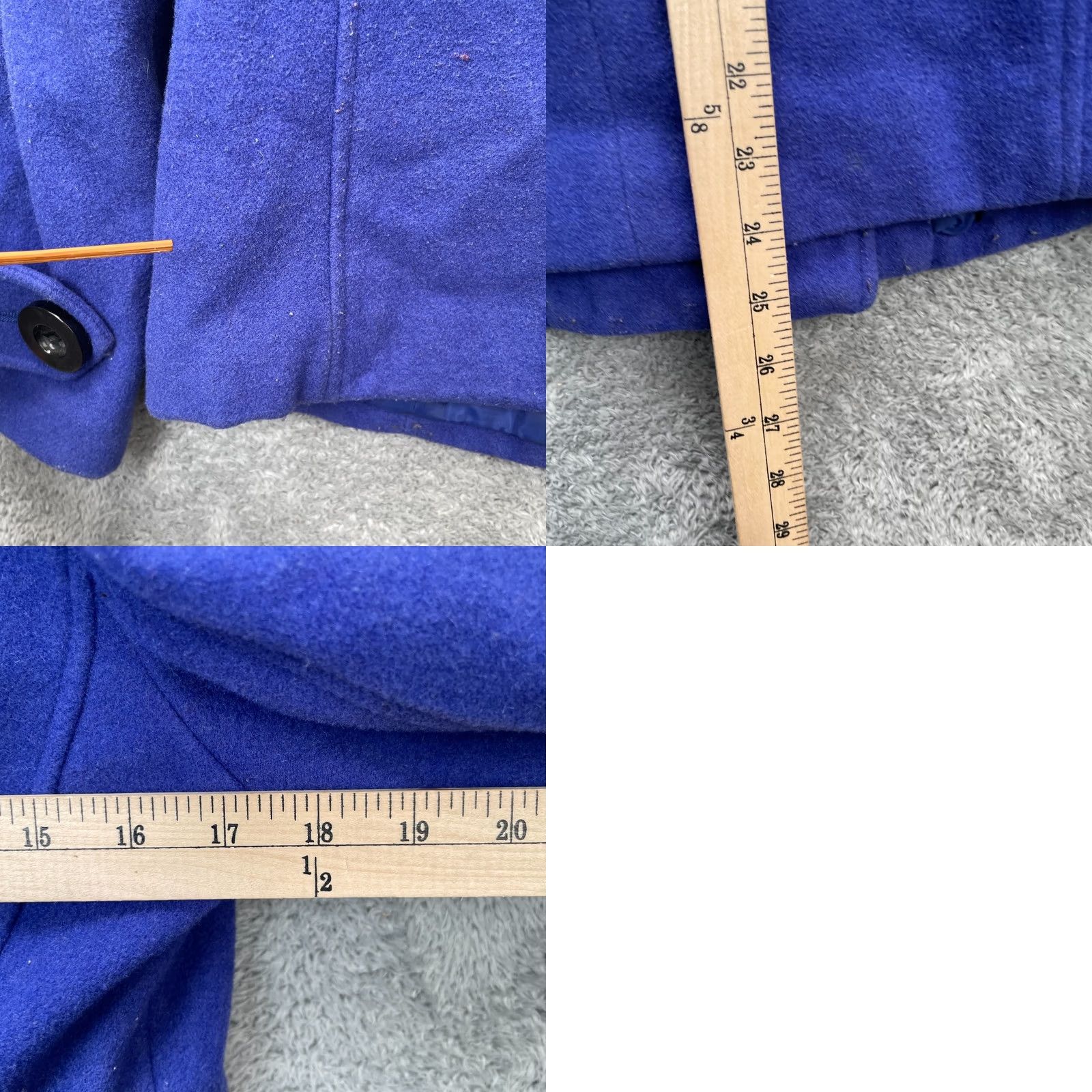 Charter Club Charter Club Coat Womens 4 Blue Pea Coat Wool Blend Double Breasted Lined Wool Solid Button Pocket Size S / US 4 / IT 40 - 8 Thumbnail